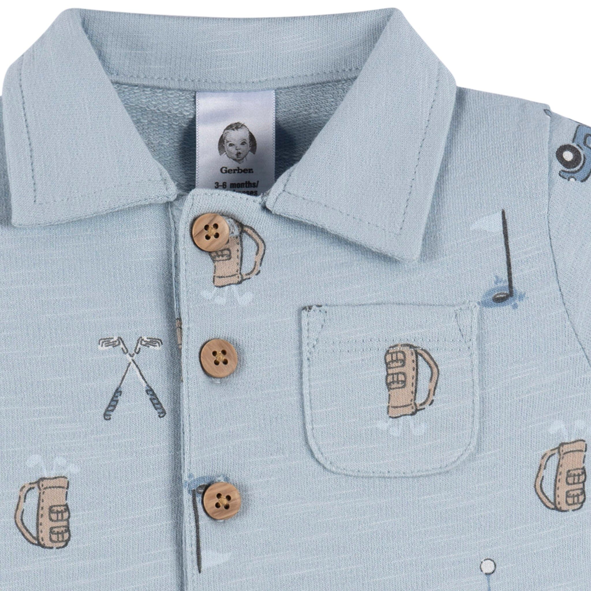 Baby Boys Golf Polo Romper - Image 4
