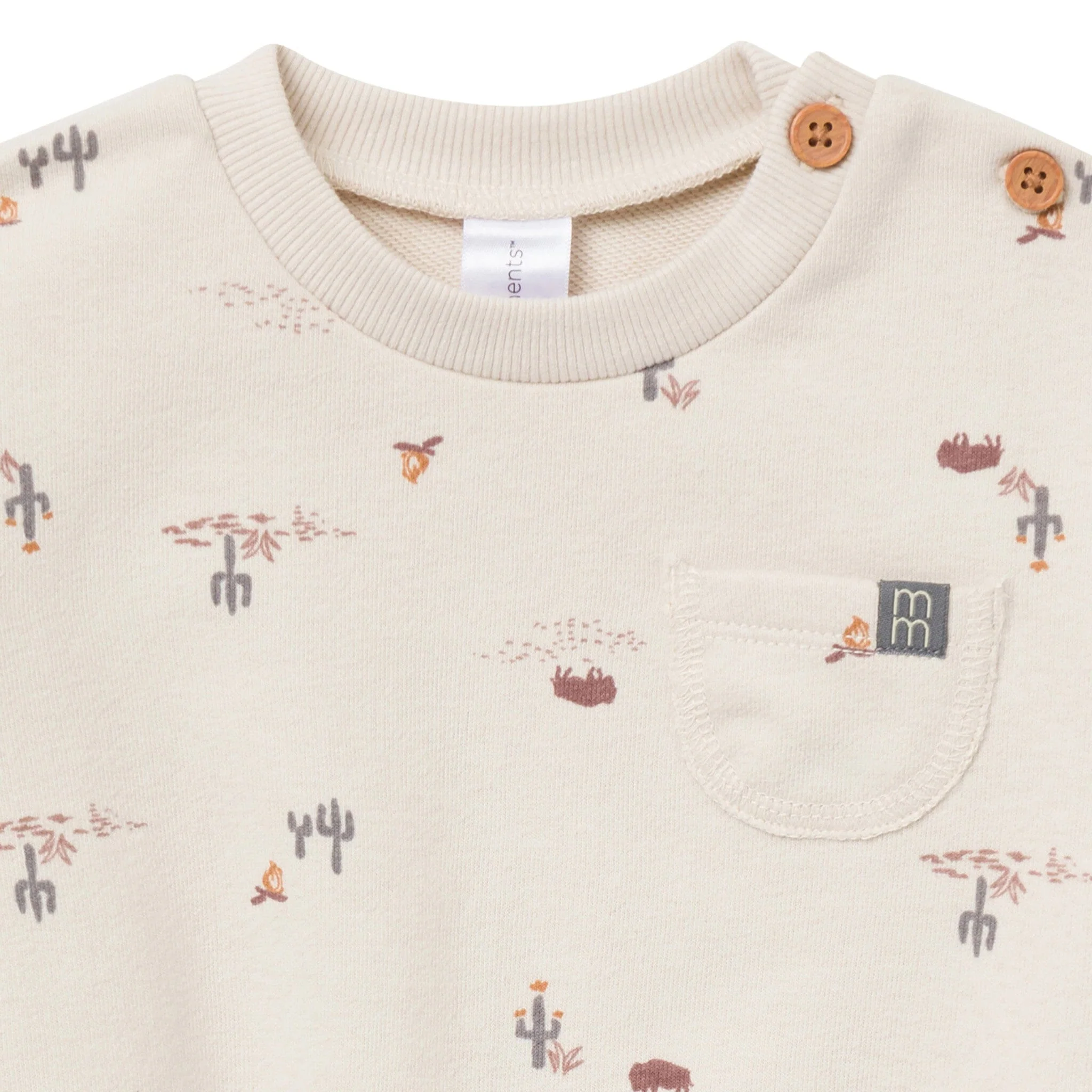 Baby Boys Buffalo Desert Bubble Romper - Image 2