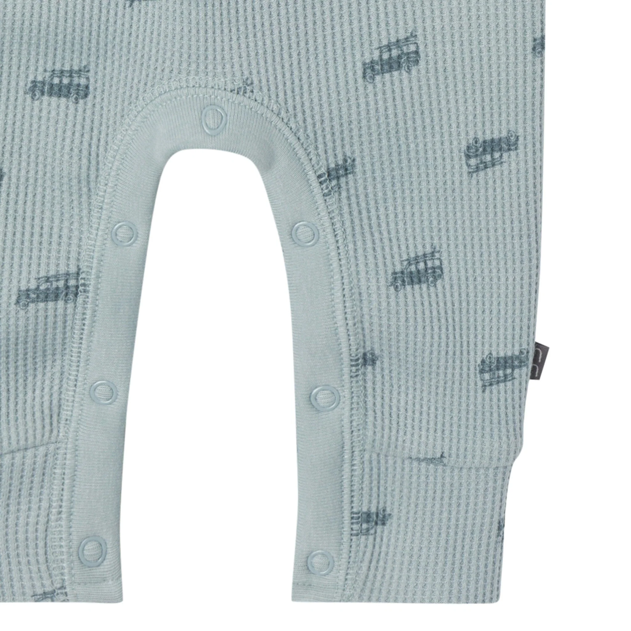 Baby Boys Teal Buggy Short Sleeve Long Leg Romper - Image 4
