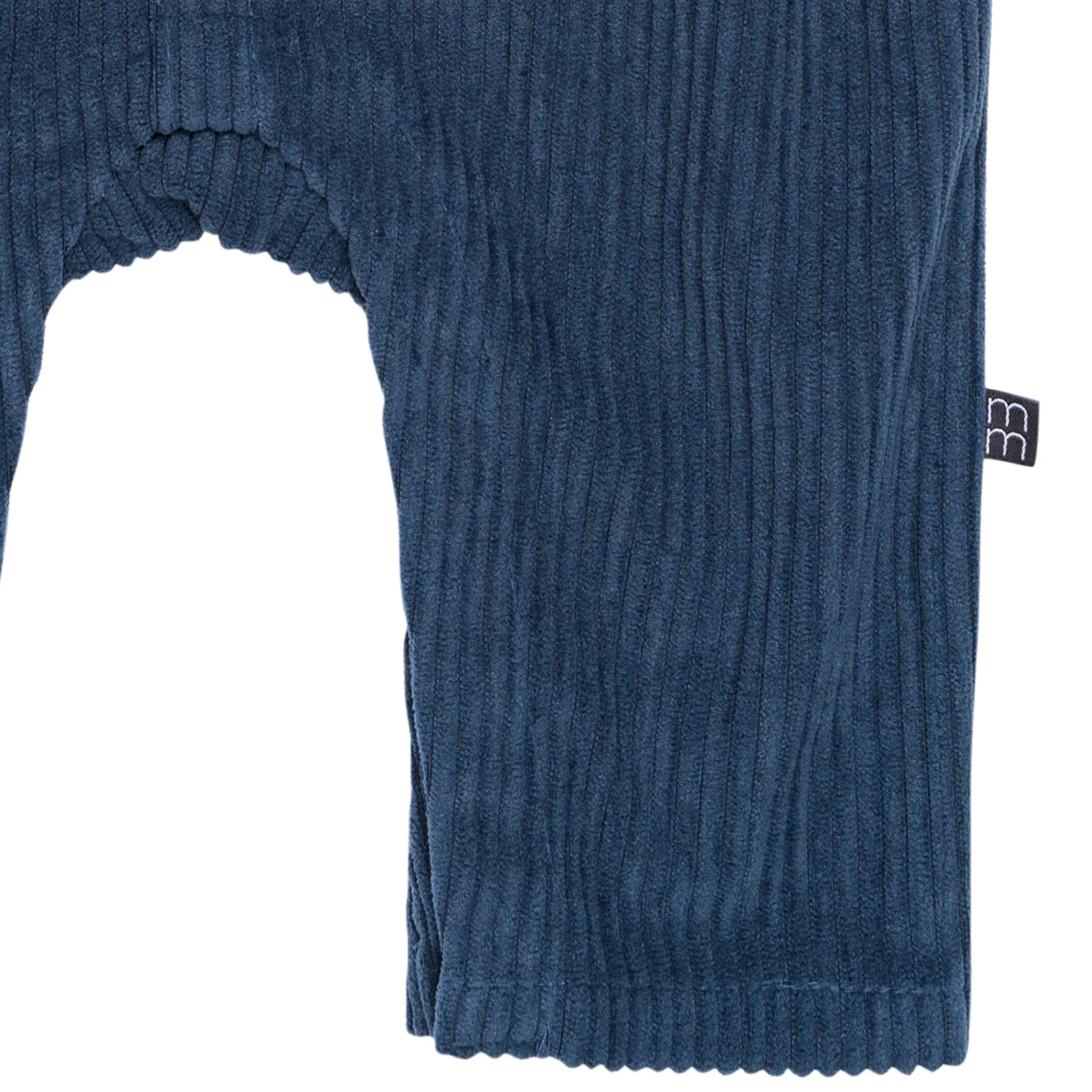 Baby Boys Navy Sherpa Collar Corduroy Romper - Image 7