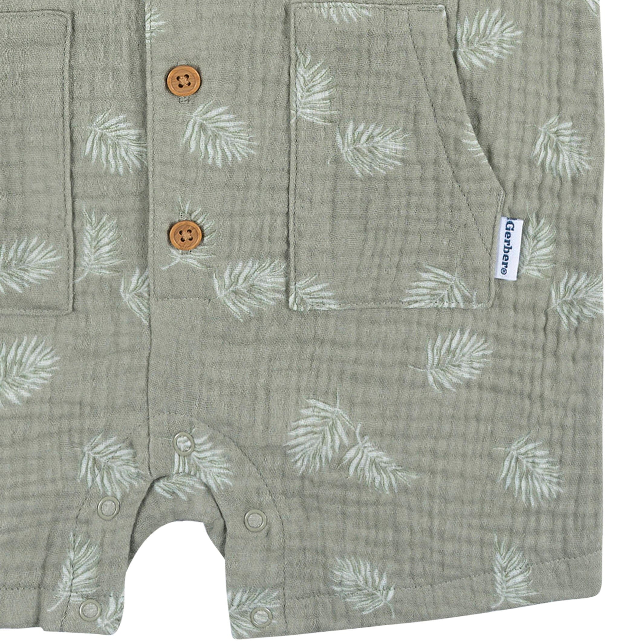 Baby Boys Palms Hooded Romper - Image 5
