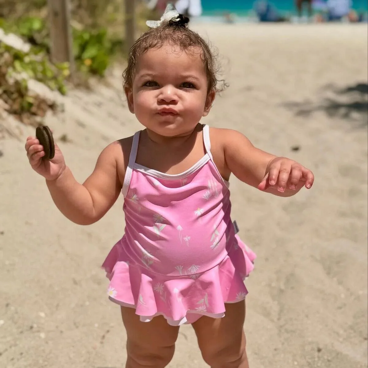 Baby Girls UPF 50+ Daisies One-Piece Swimsuit - Image 2