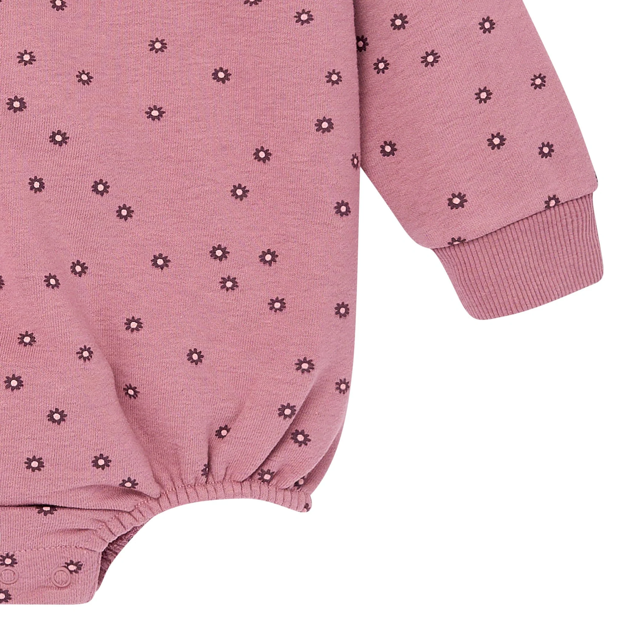 Baby Girls Pink Daisy Bubble Romper - Image 4