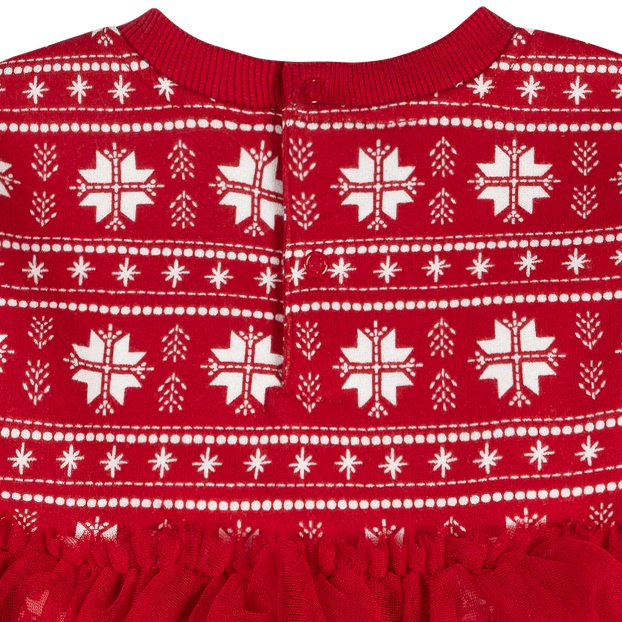 Baby Girls Red Snowflakes Tulle Dress - Image 5
