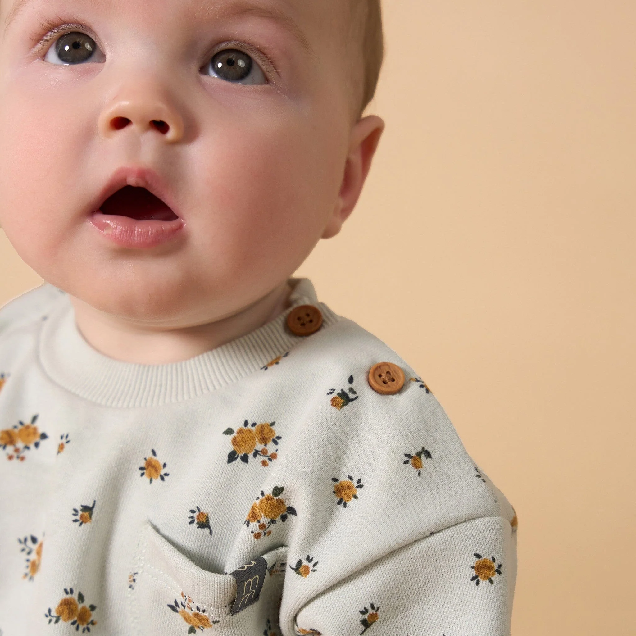 Baby Girls Fall Roses Bubble Romper - Image 3
