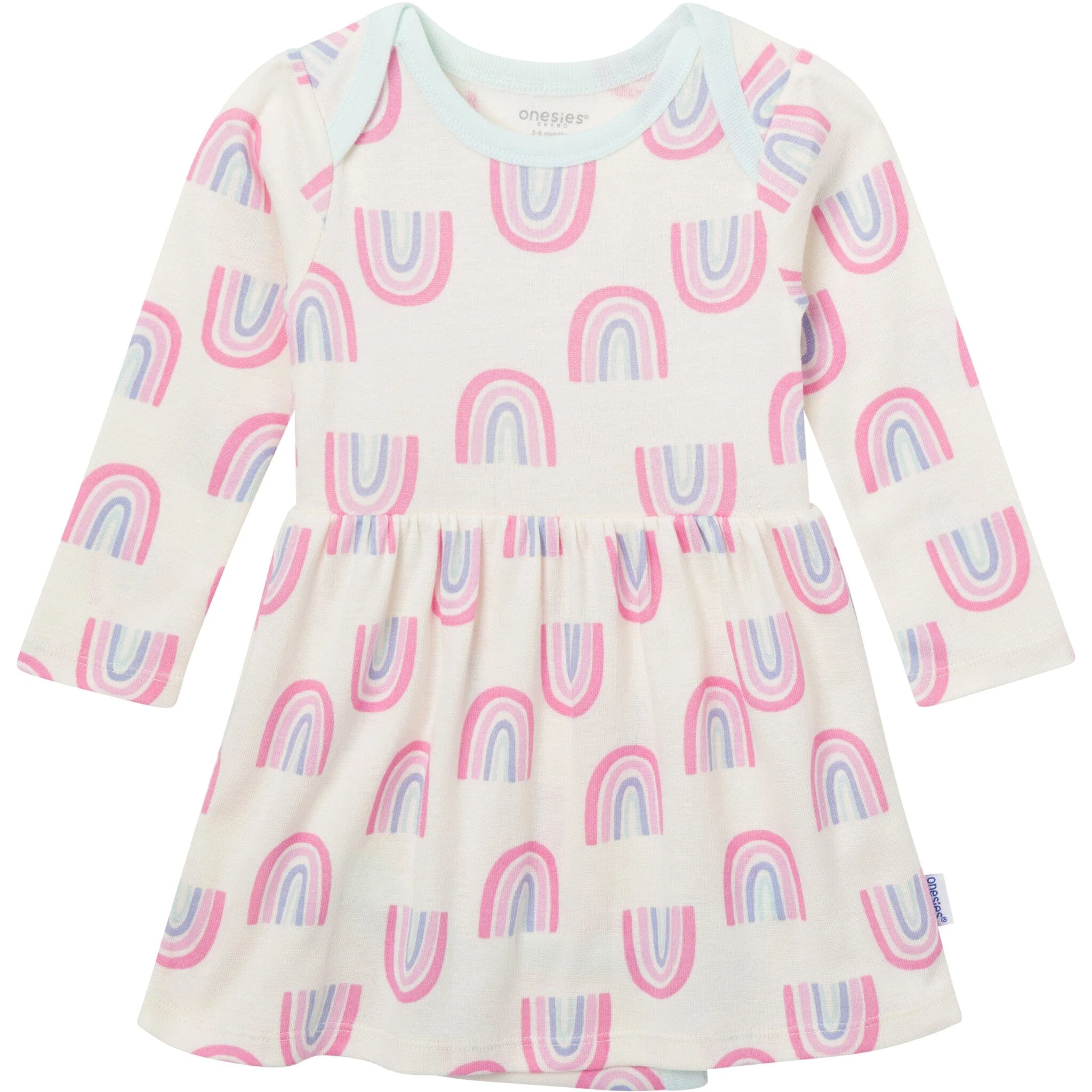 Baby Girls Ivory Rainbow Bodysuit Dress - Image 2