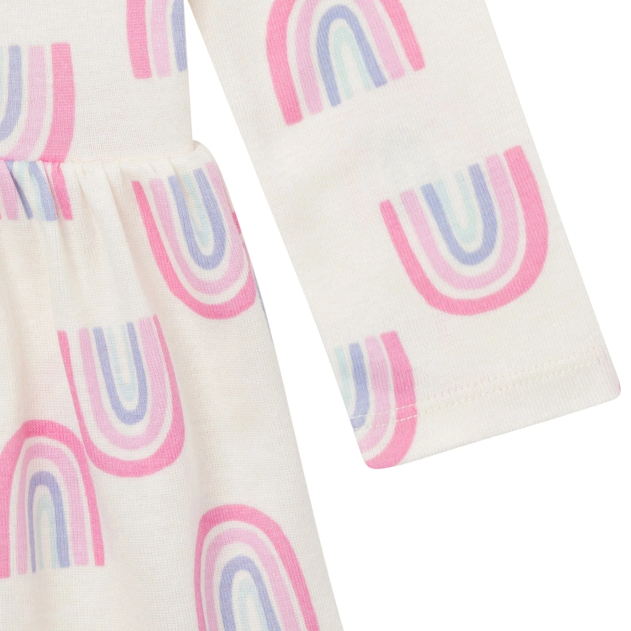 Baby Girls Ivory Rainbow Bodysuit Dress - Image 4