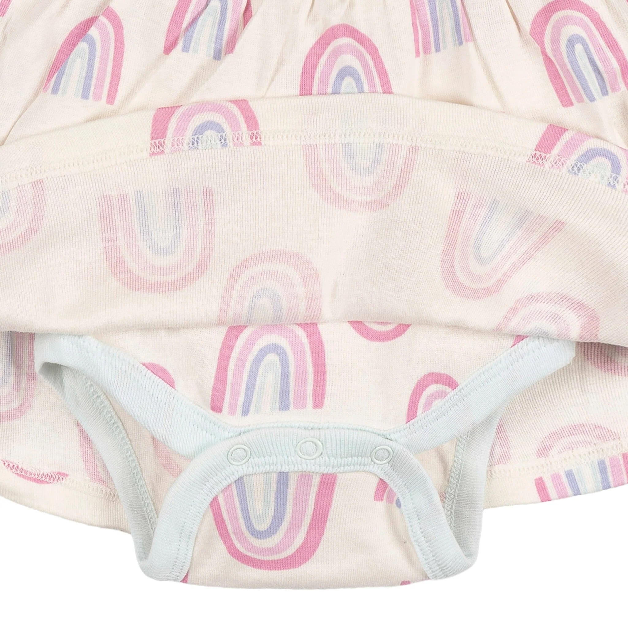 Baby Girls Ivory Rainbow Bodysuit Dress - Image 5
