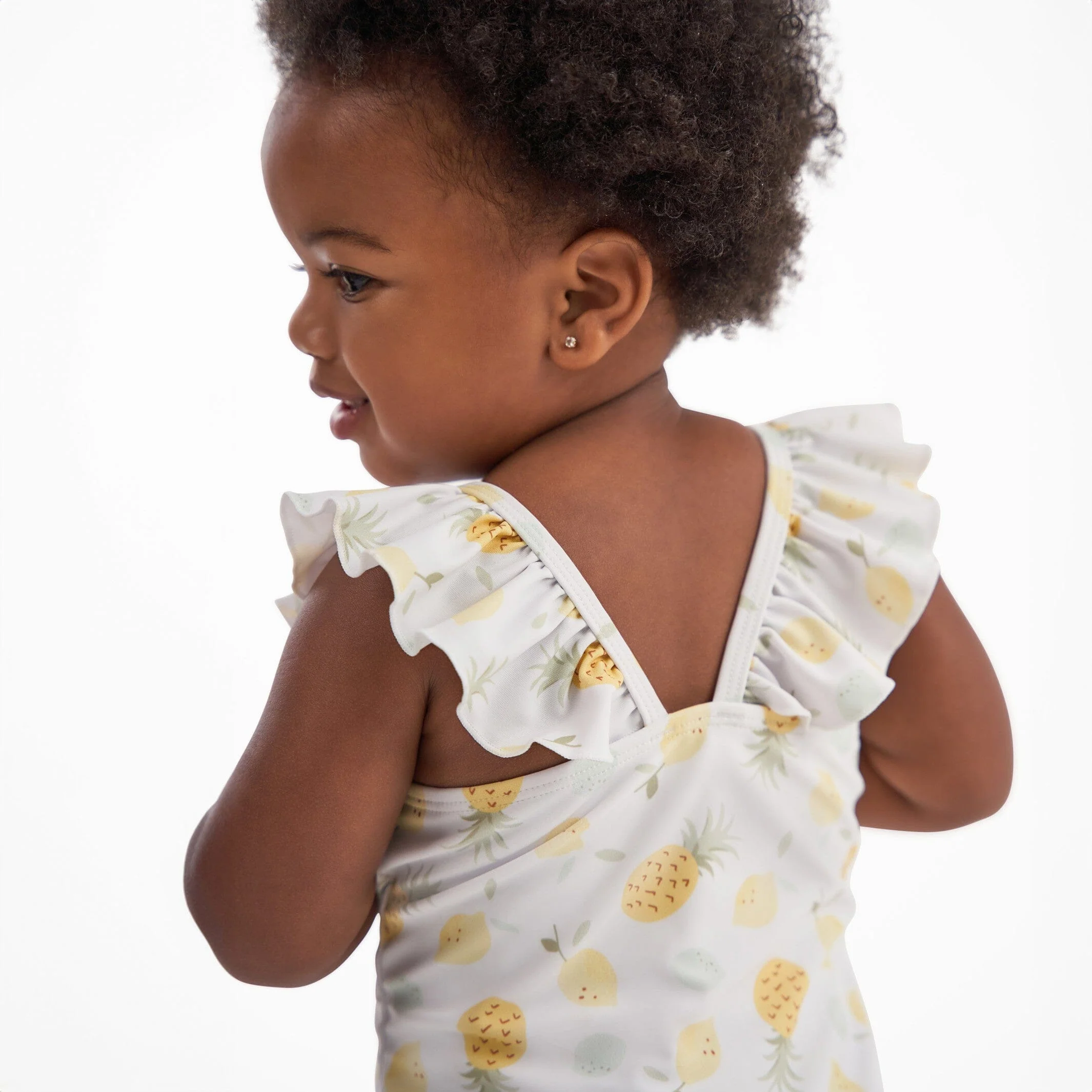 Baby Girls UPF 50+ Pineapples One-Piece Swimsuit - Image 2