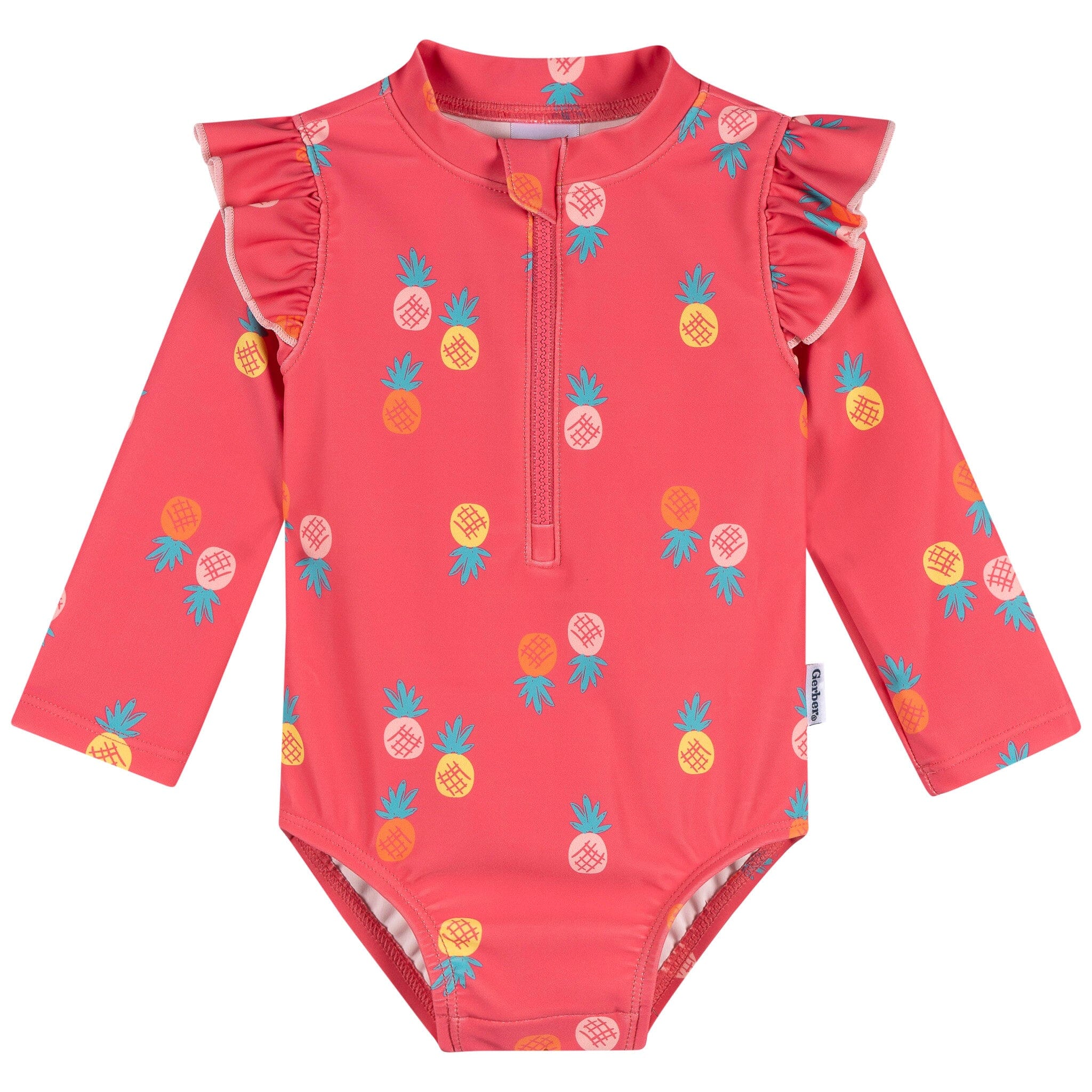 Baby Girls UPF 50+ Pink Pineapple Rash Guard