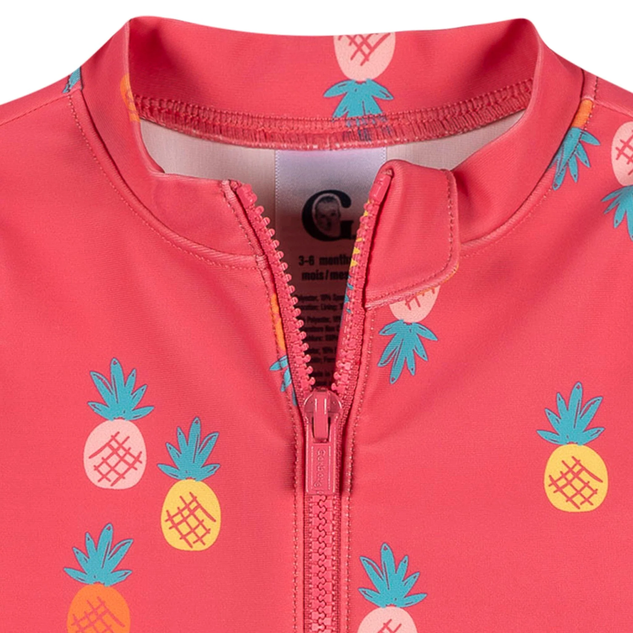 Baby Girls UPF 50+ Pink Pineapple Rash Guard - Image 3