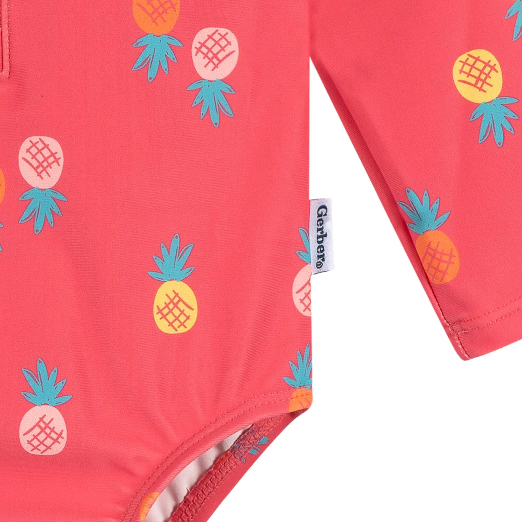 Baby Girls UPF 50+ Pink Pineapple Rash Guard - Image 4
