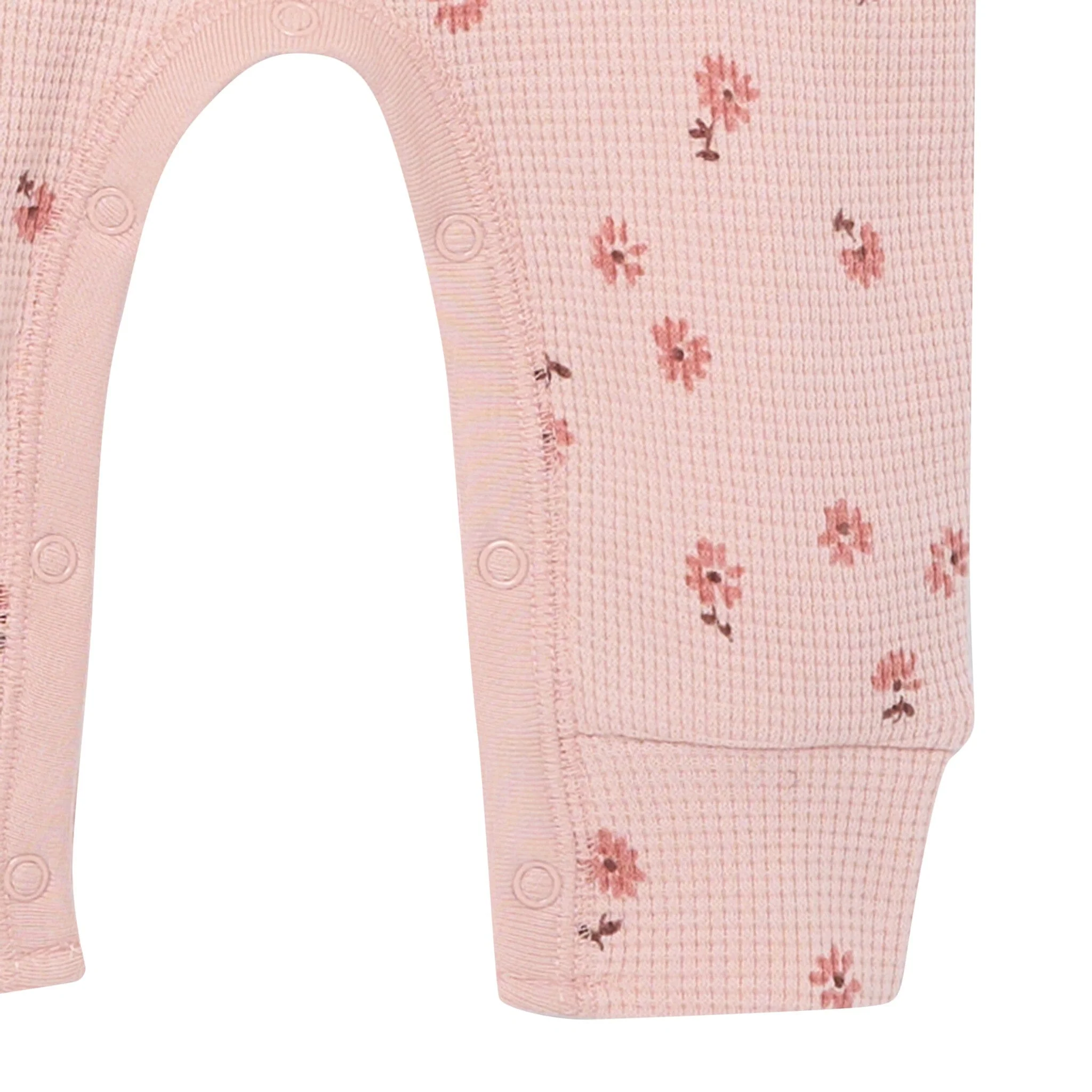 Baby Girls Tossed Daisy Short Sleeve Long Leg Romper - Image 4