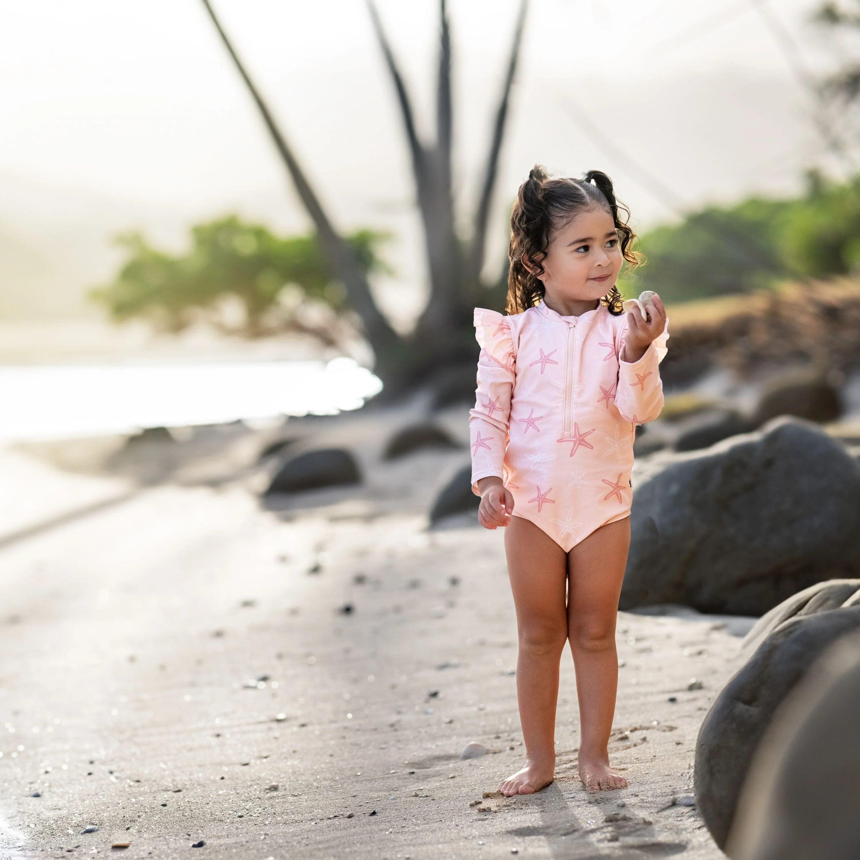 Baby Girls UPF 50+ Starfish Rash Guard - Image 2