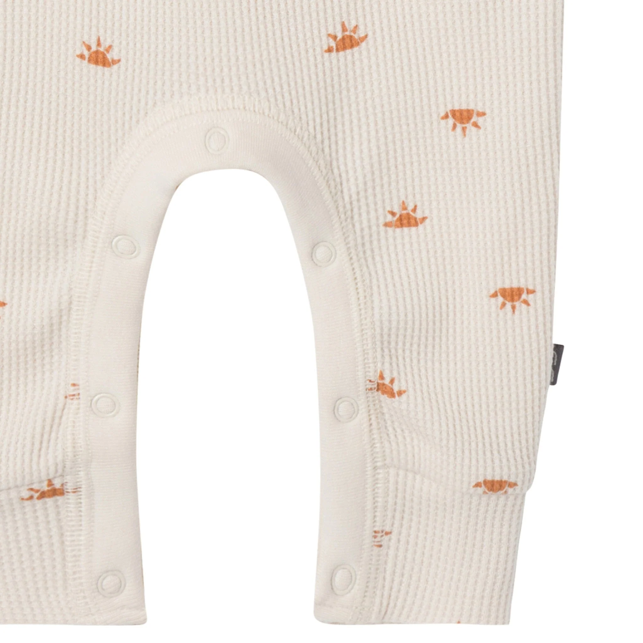 Baby Neutral Beige Suns Short Sleeve Long Leg Romper - Image 4