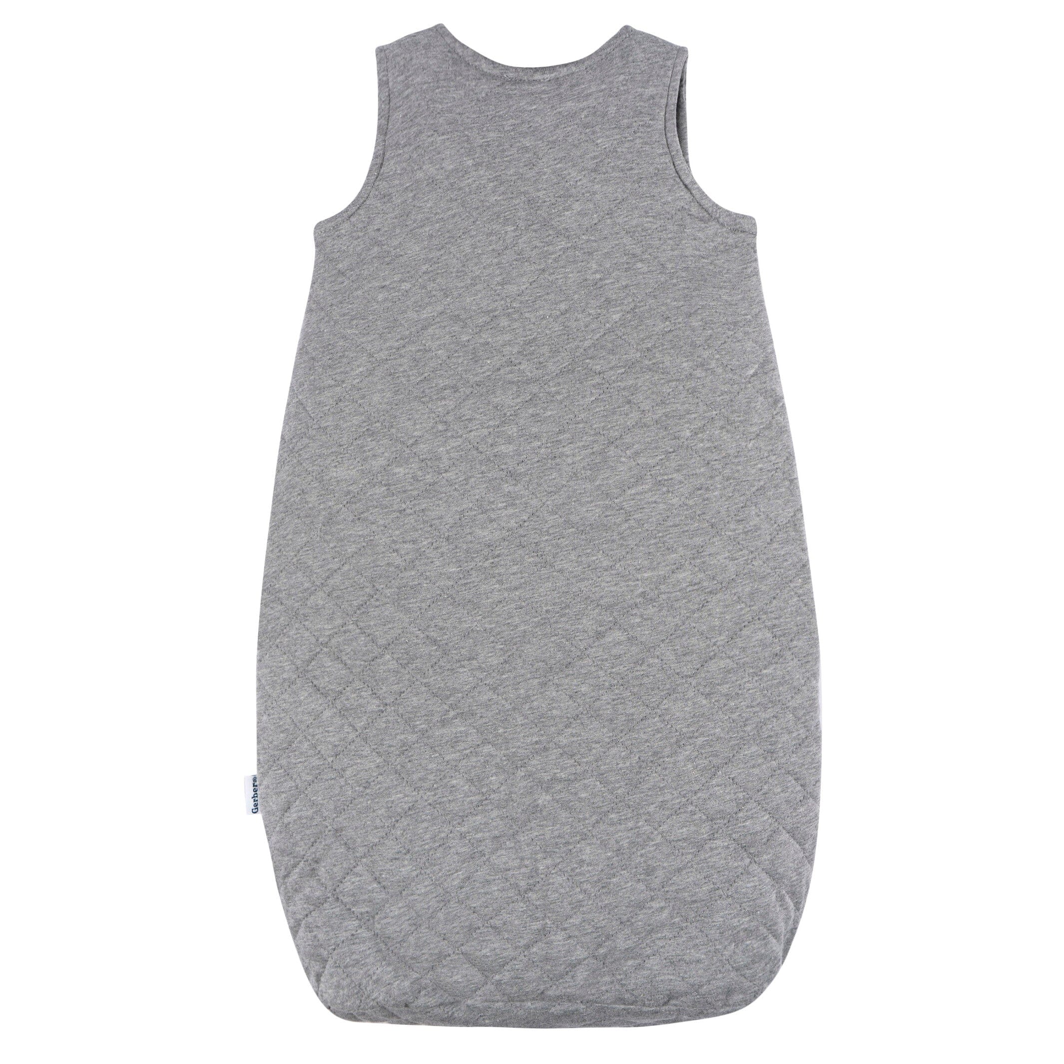 Embroidered Baby Neutral Grey Heather Quilted Jersey Wearable Blanket - Image 5