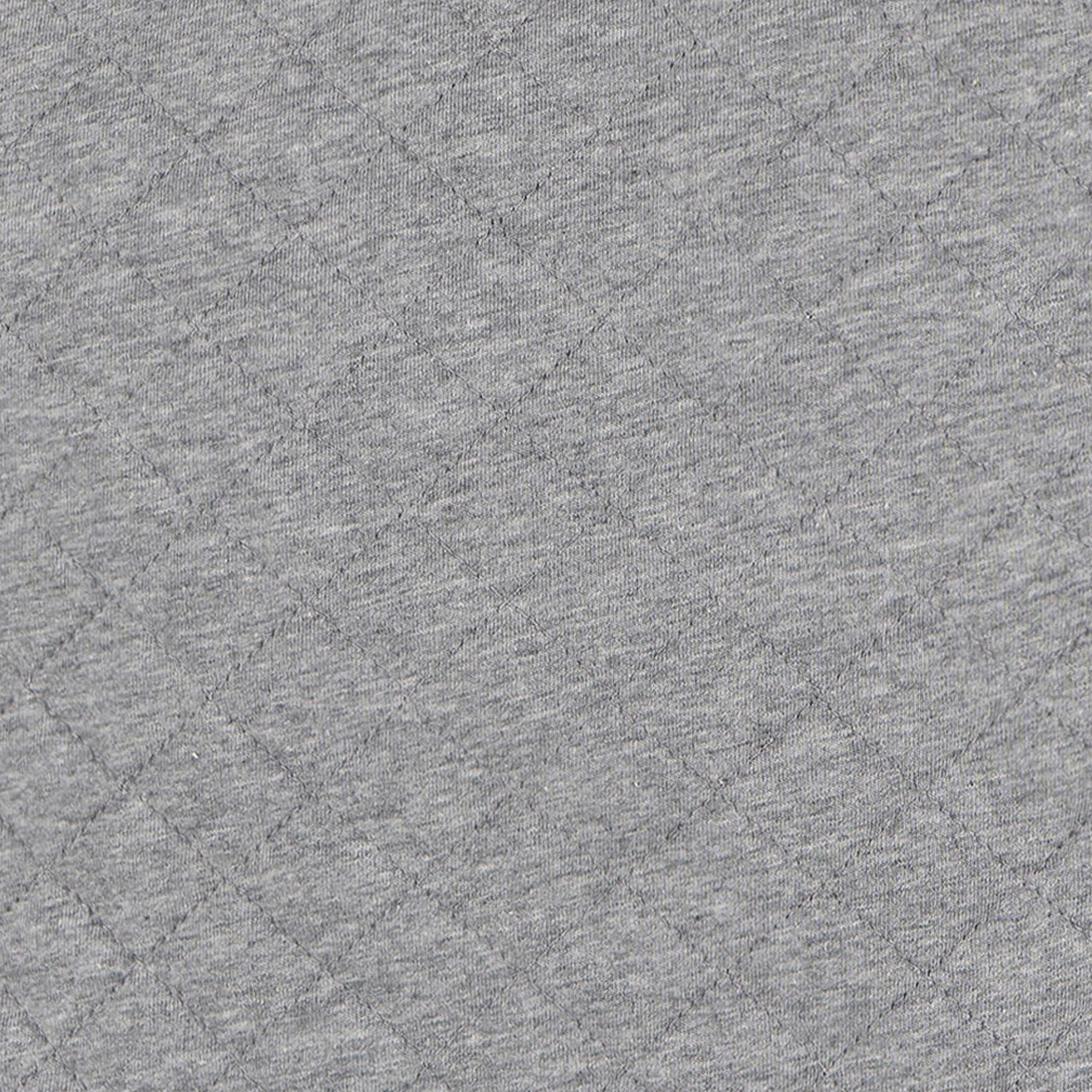 Embroidered Baby Neutral Grey Heather Quilted Jersey Wearable Blanket - Image 6