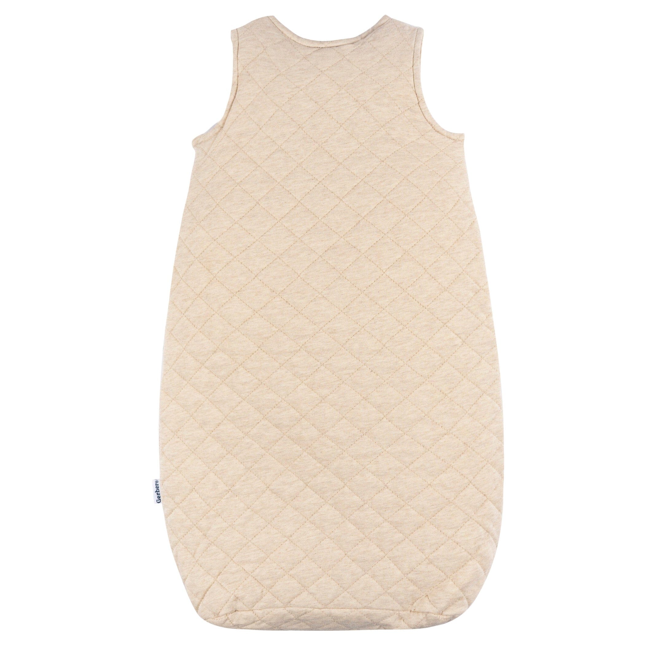 Embroidered Baby Neutral Oatmeal Heather Quilted Jersey Wearable Blanket - Image 6