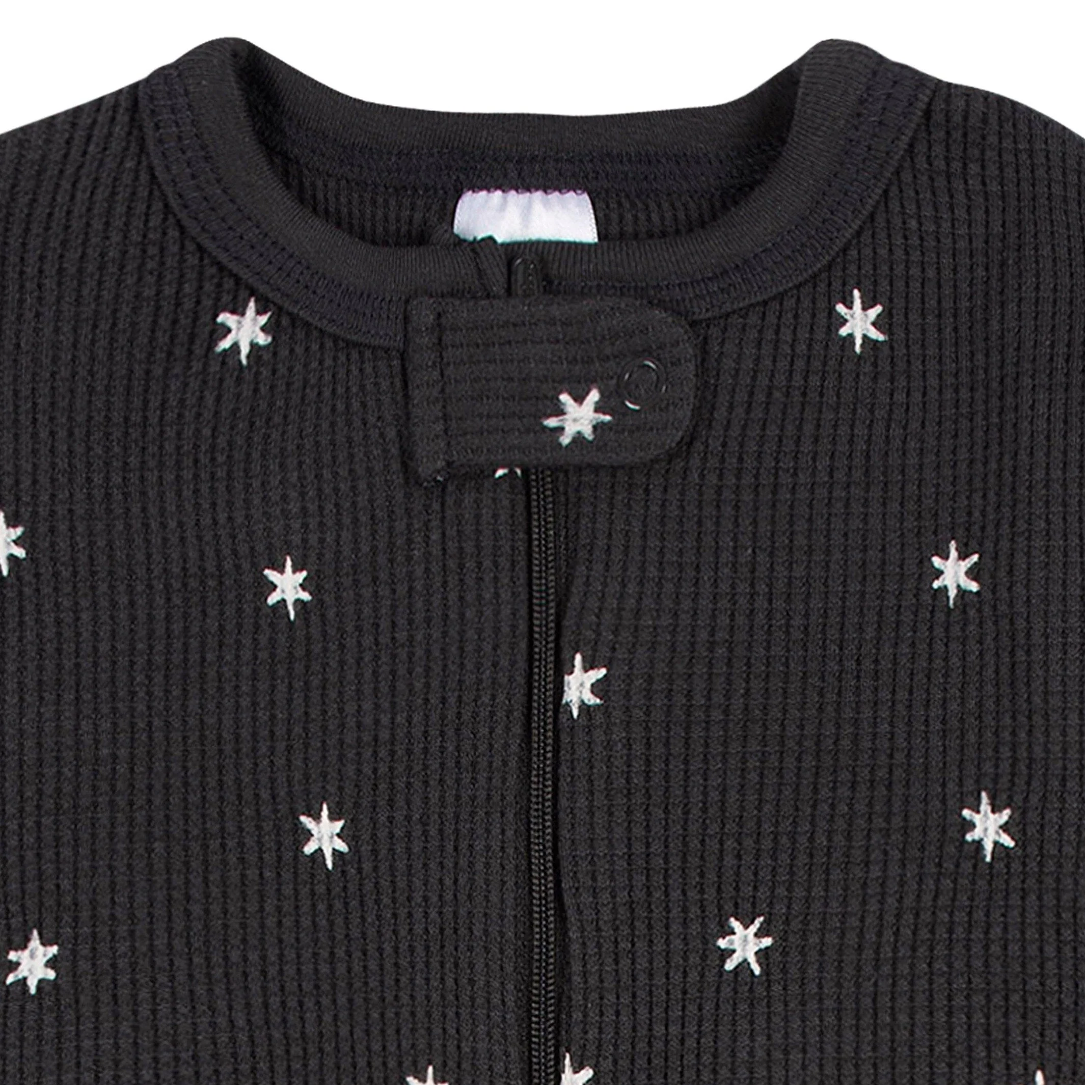 Baby Neutral Starburst Snug Fit Footed Pajamas - Image 4