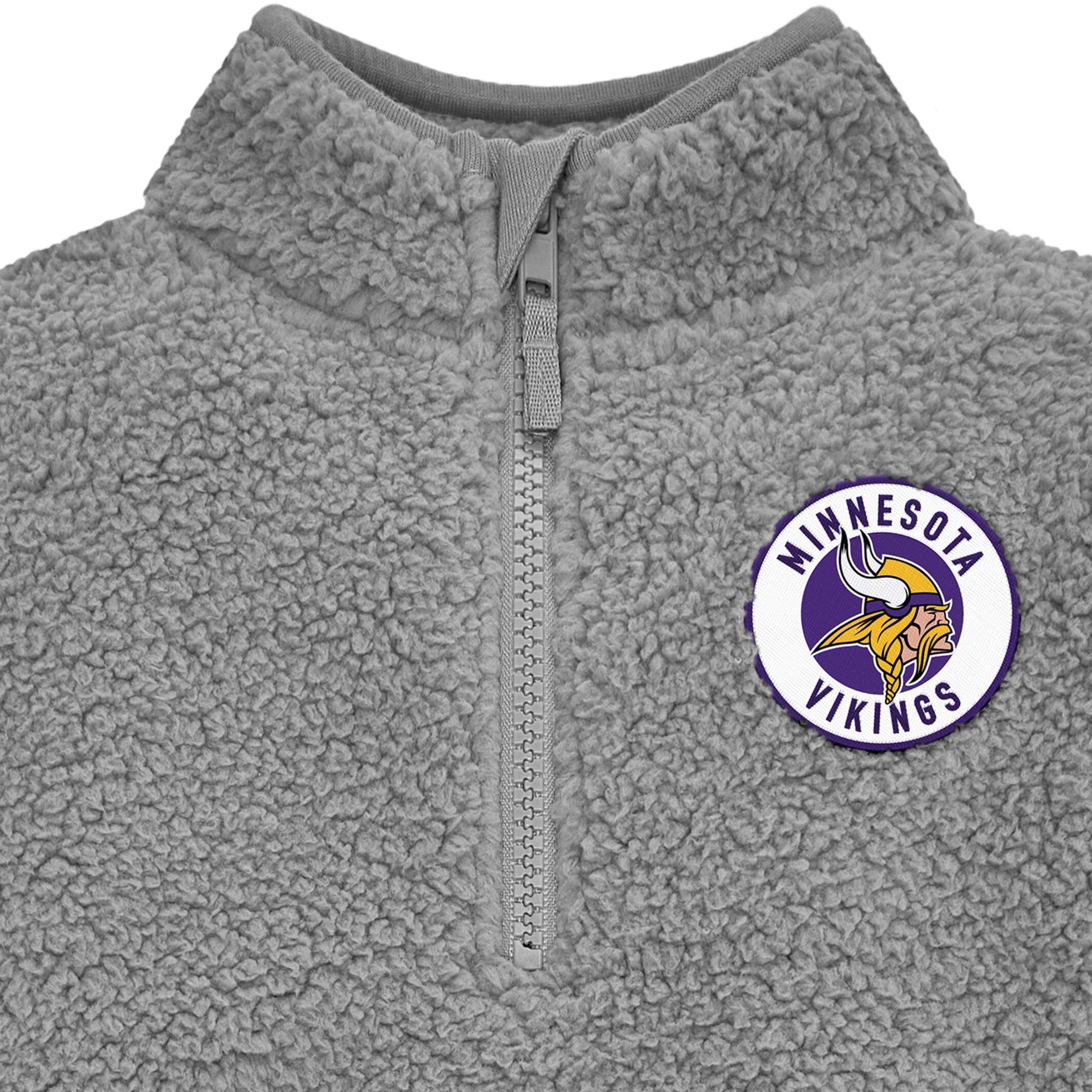 Infant & Toddler Minnesota Vikings 1/4 Zip Sherpa Top - Image 2