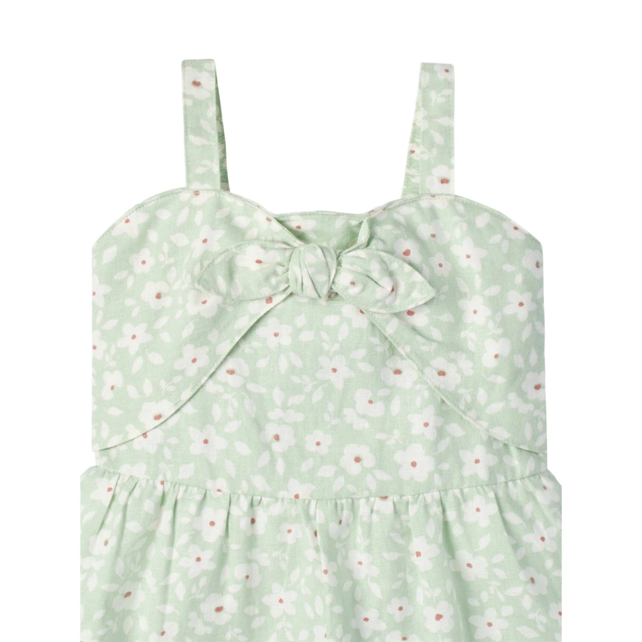 Infant and Toddler Girls Mint Floral Romper - Image 5