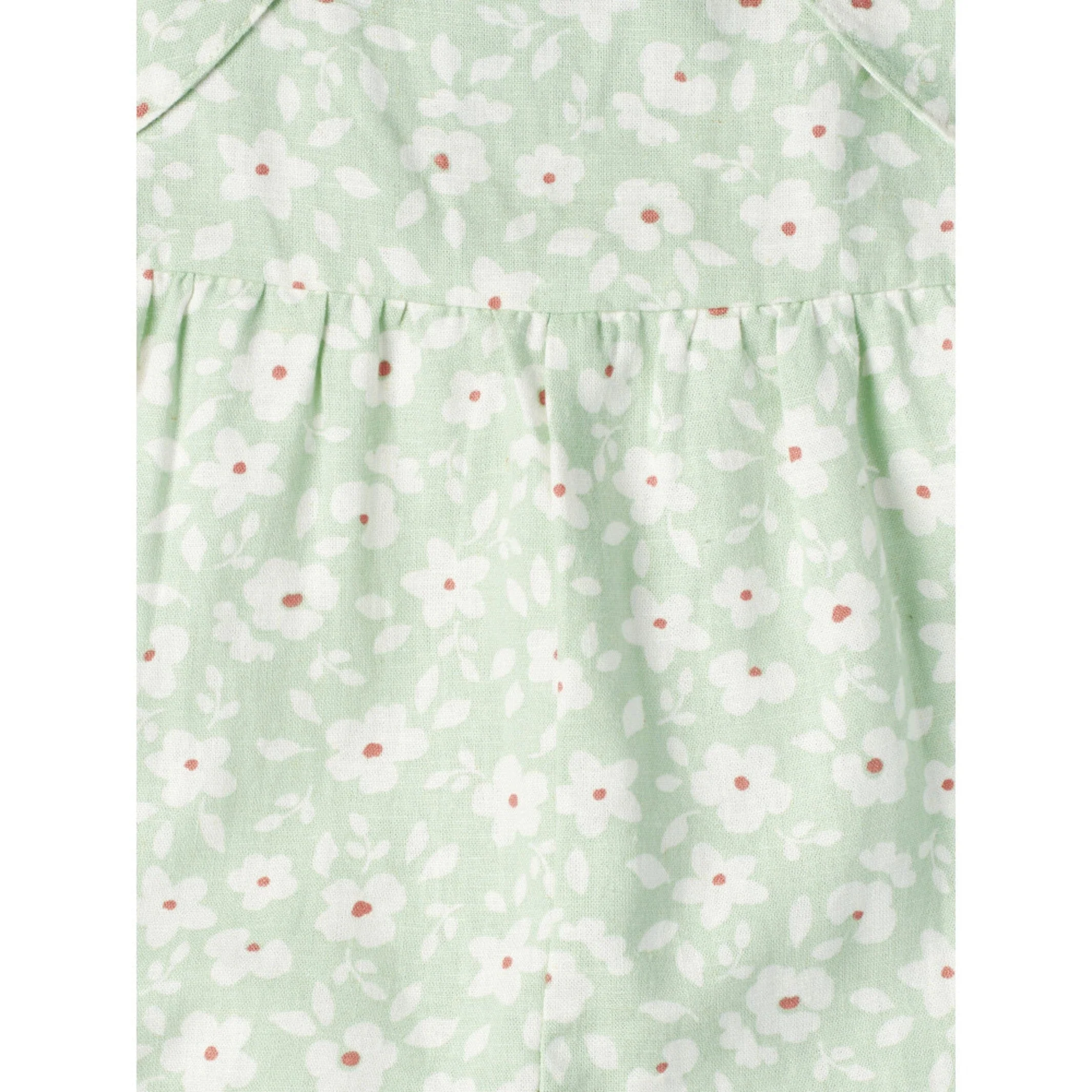 Infant and Toddler Girls Mint Floral Romper - Image 7