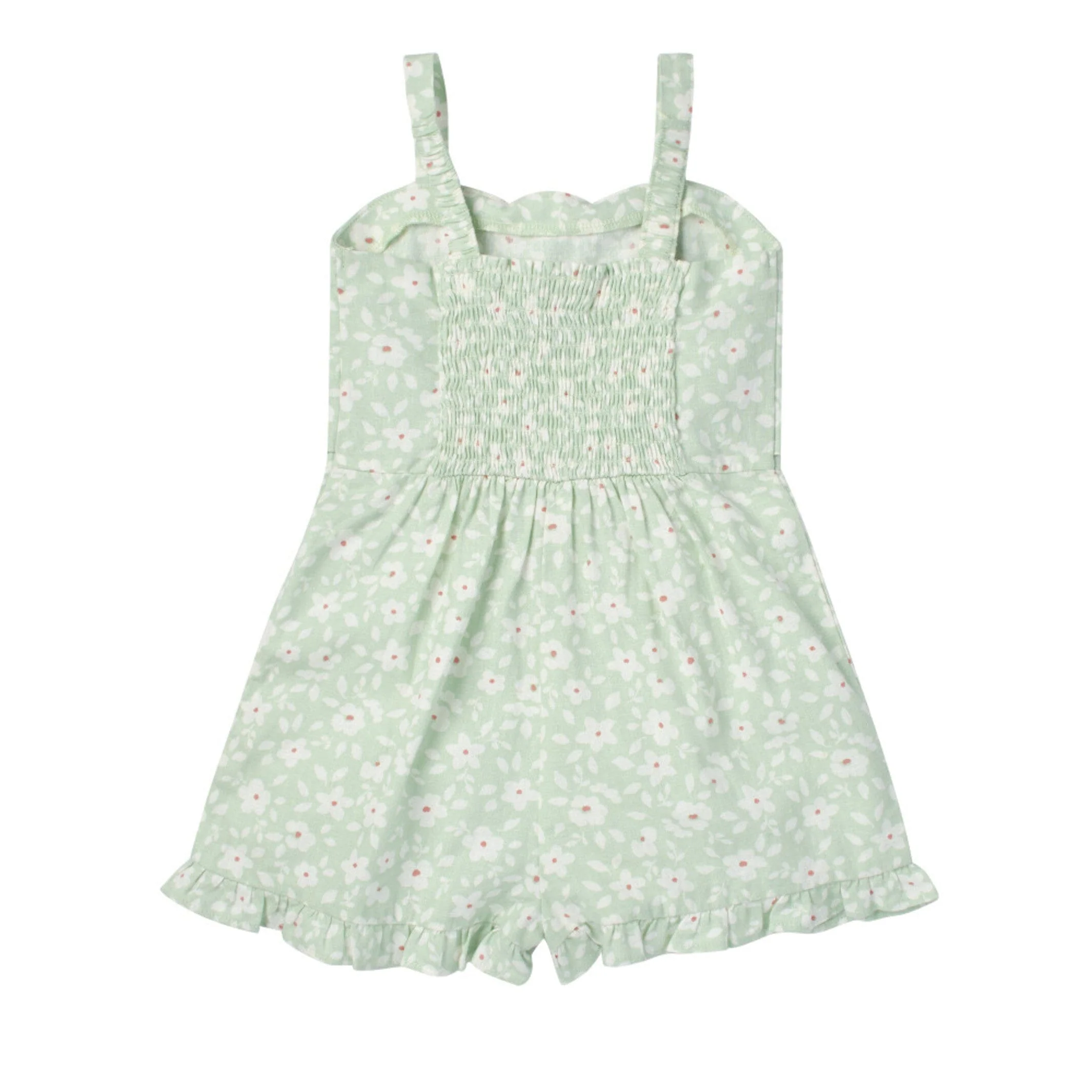 Infant and Toddler Girls Mint Floral Romper - Image 9