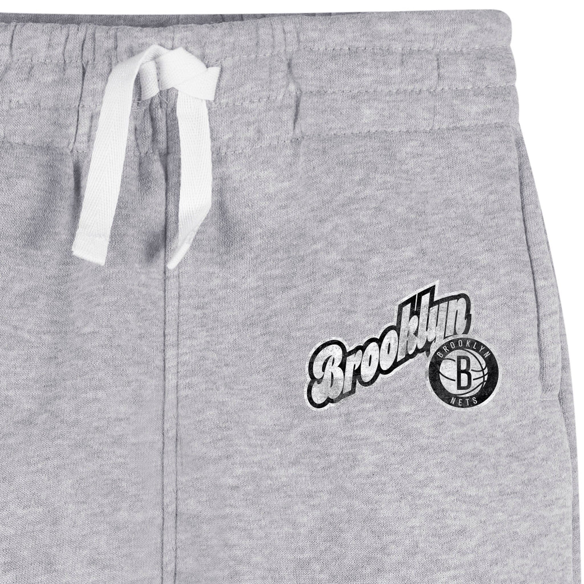 Infant & Toddler Neutral Gray Brooklyn Nets Jogger Pants - Image 4