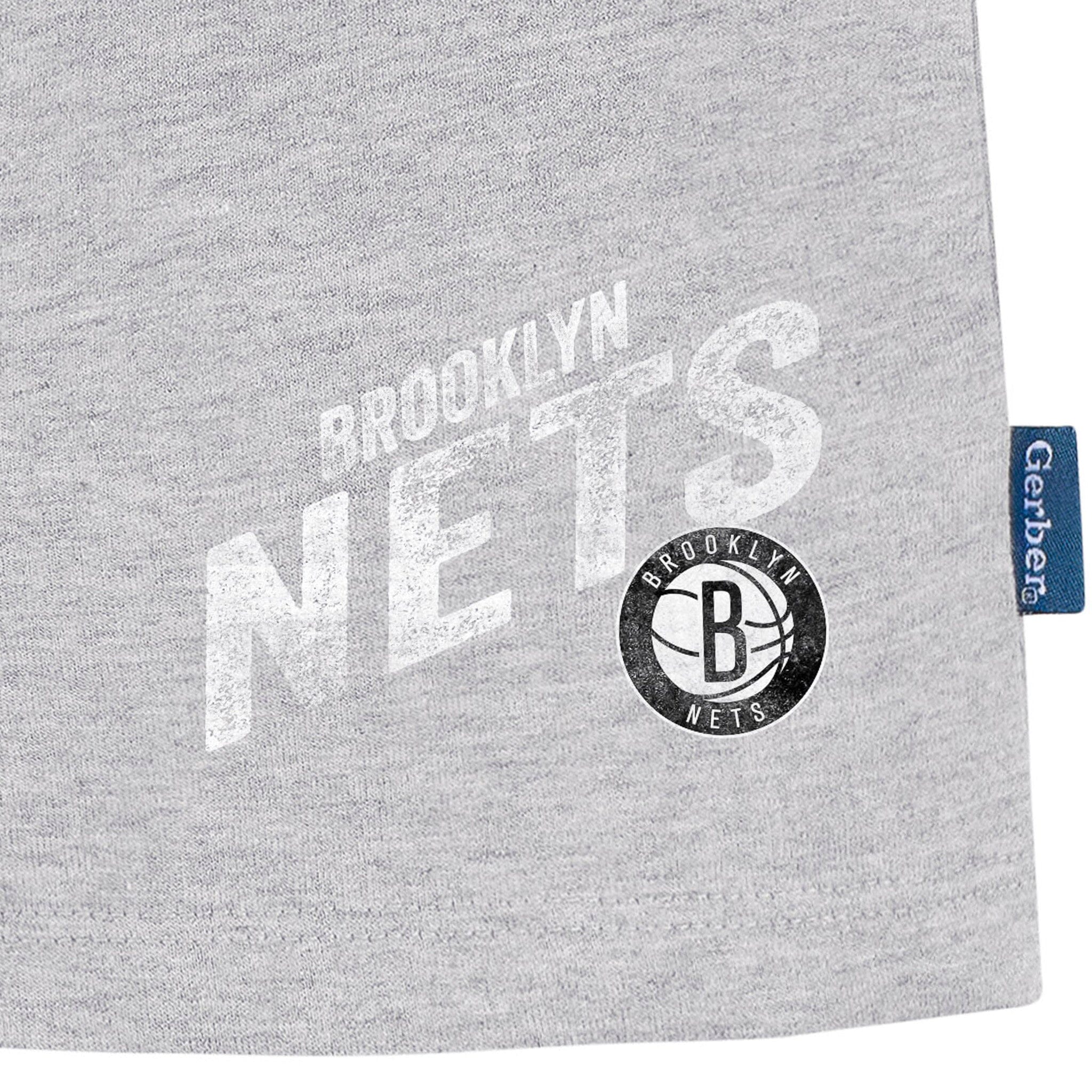 Infant & Toddler Neutral Gray Brooklyn Nets Shorts - Image 4
