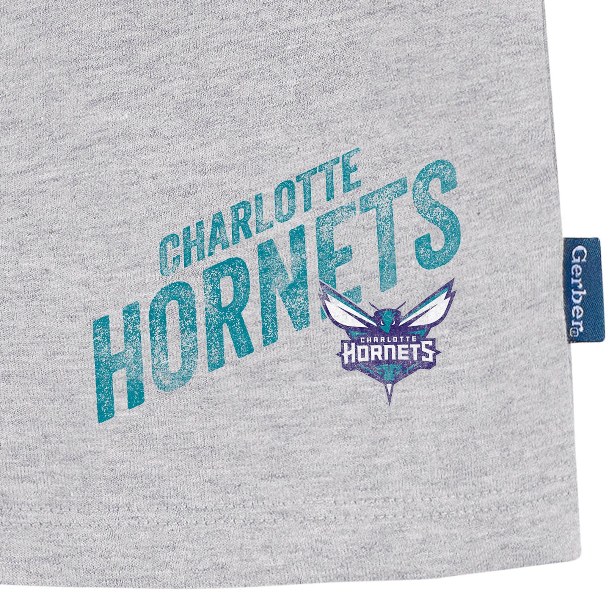 Infant & Toddler Neutral Gray Charlotte Hornets Shorts - Image 4