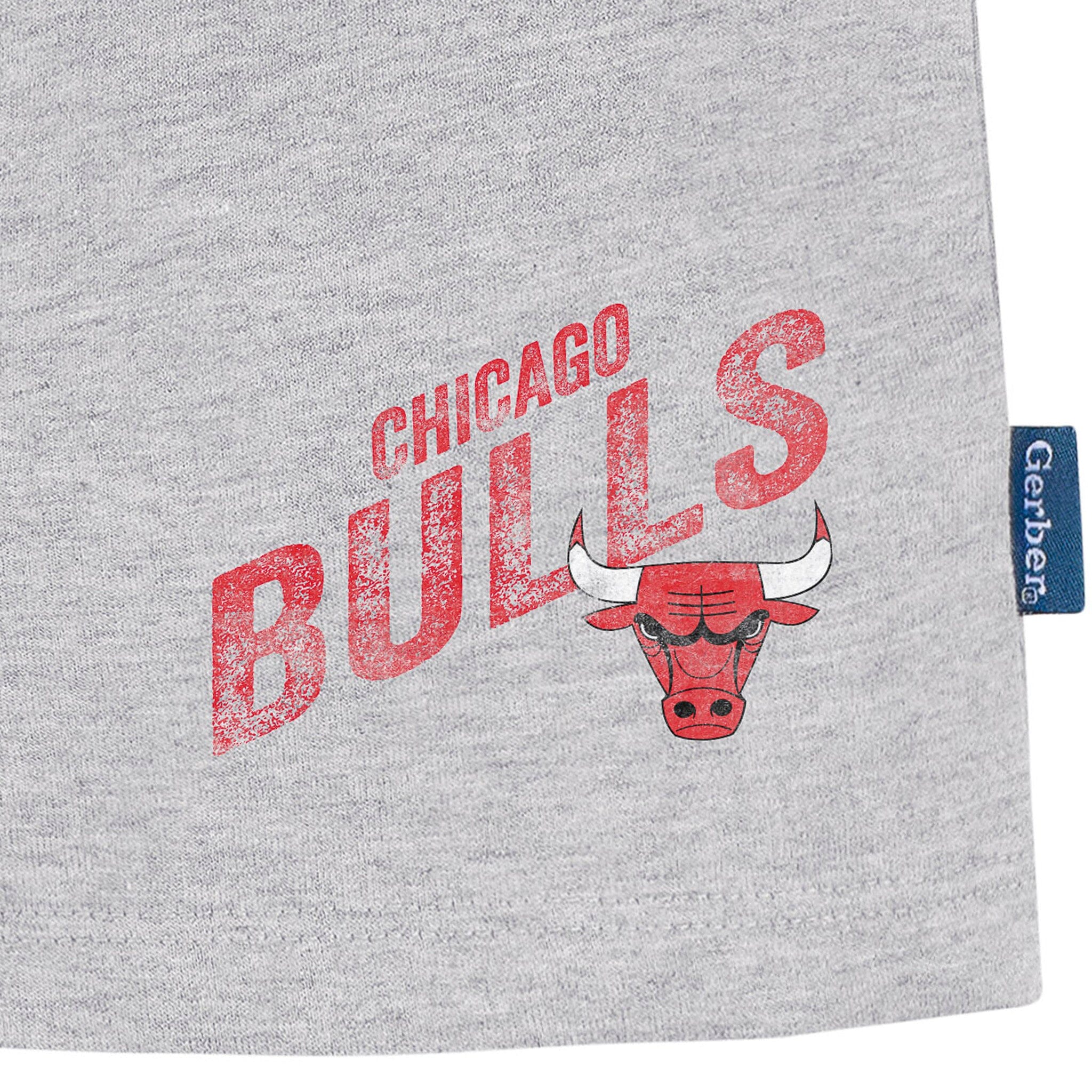 Infant & Toddler Neutral Gray Chicago Bulls Shorts - Image 4