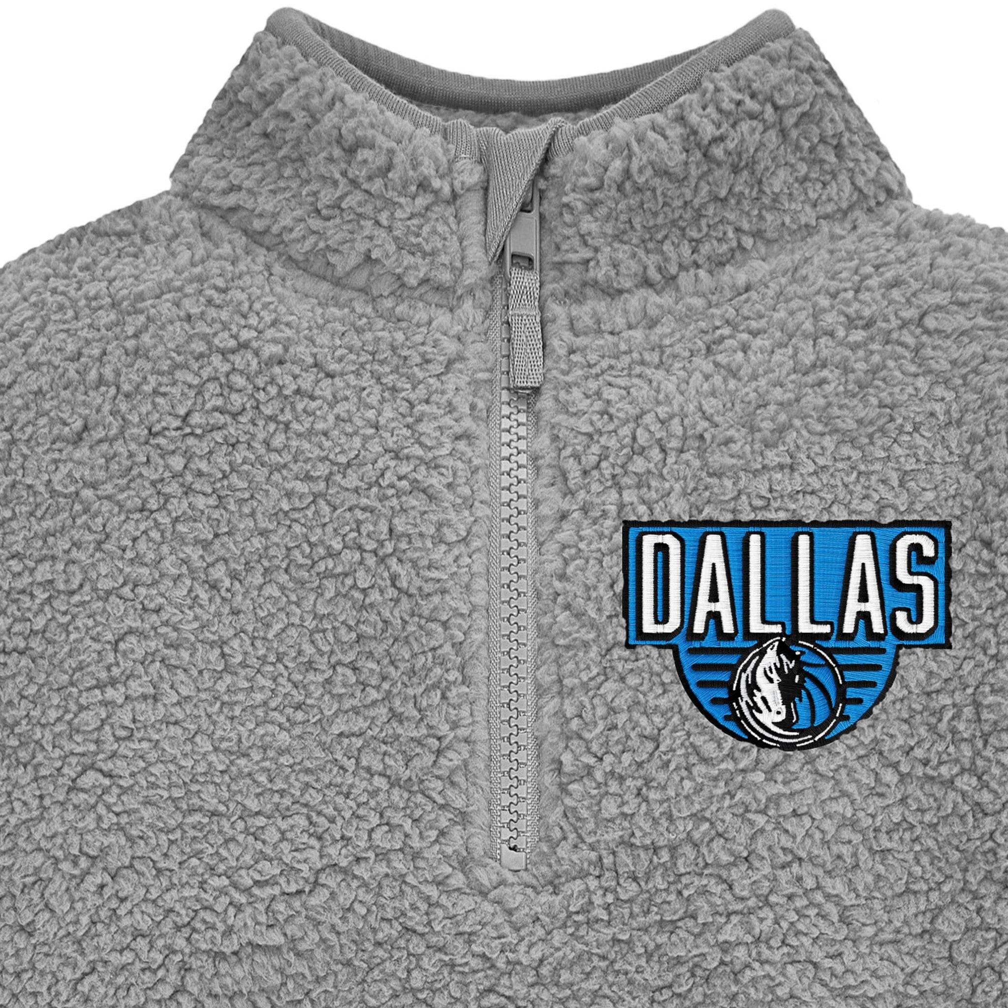 Infant & Toddler Neutral Gray Dallas Mavericks Quarter-Zip Pullover - Image 2