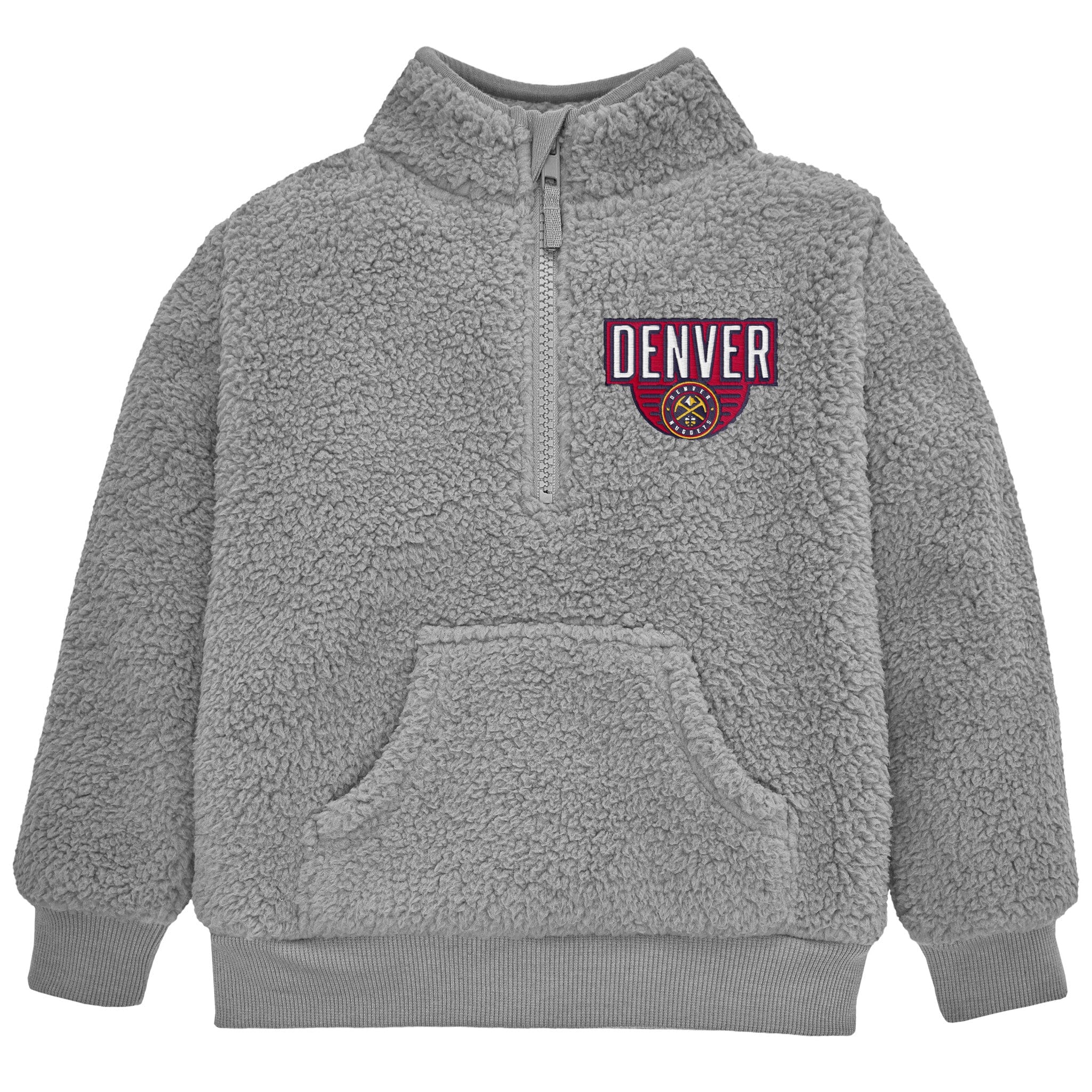 Infant & Toddler Neutral Gray Denver Nuggets Quarter-Zip Pullover