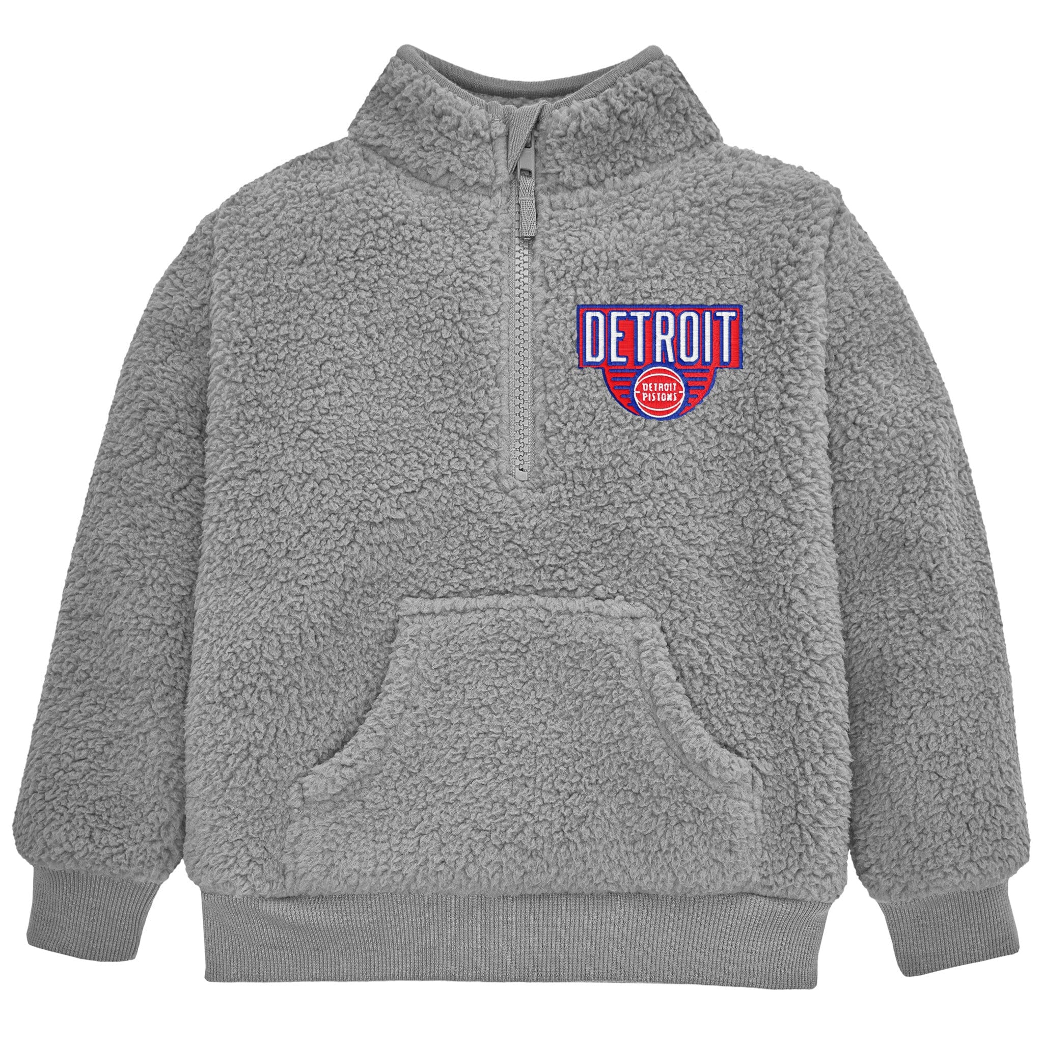 Infant & Toddler Neutral Gray Detroit Pistons Quarter-Zip Pullover
