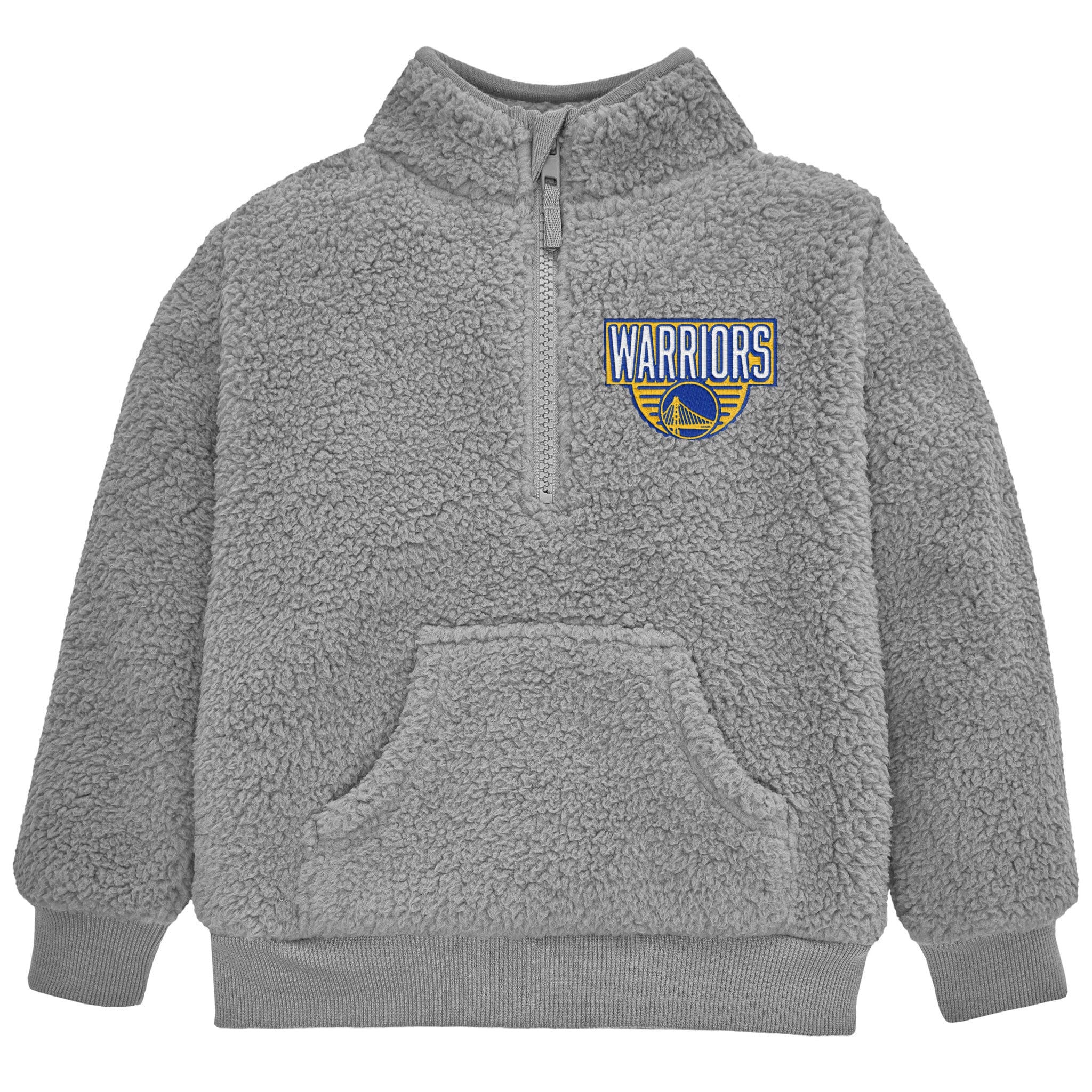 Infant & Toddler Neutral Gray Golden State Warriors Quarter-Zip Pullover