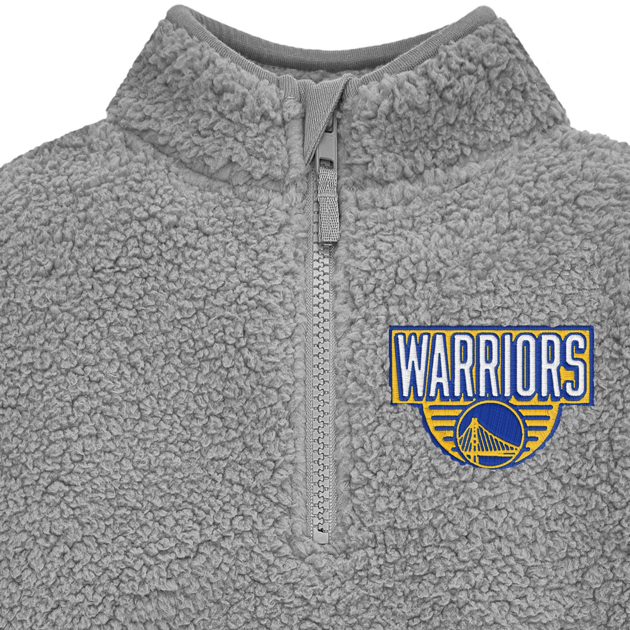 Infant & Toddler Neutral Gray Golden State Warriors Quarter-Zip Pullover - Image 2