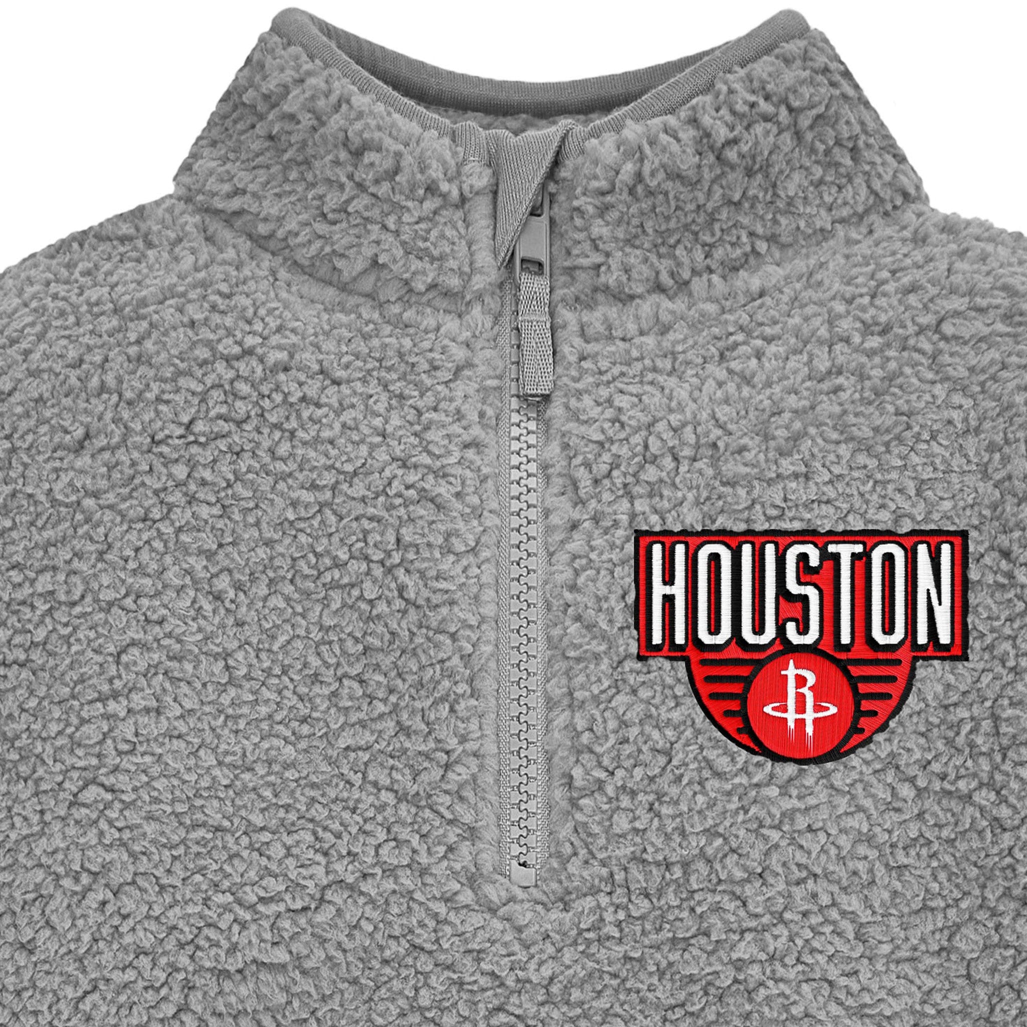 Infant & Toddler Neutral Gray Houston Rockets Quarter-Zip Pullover - Image 2