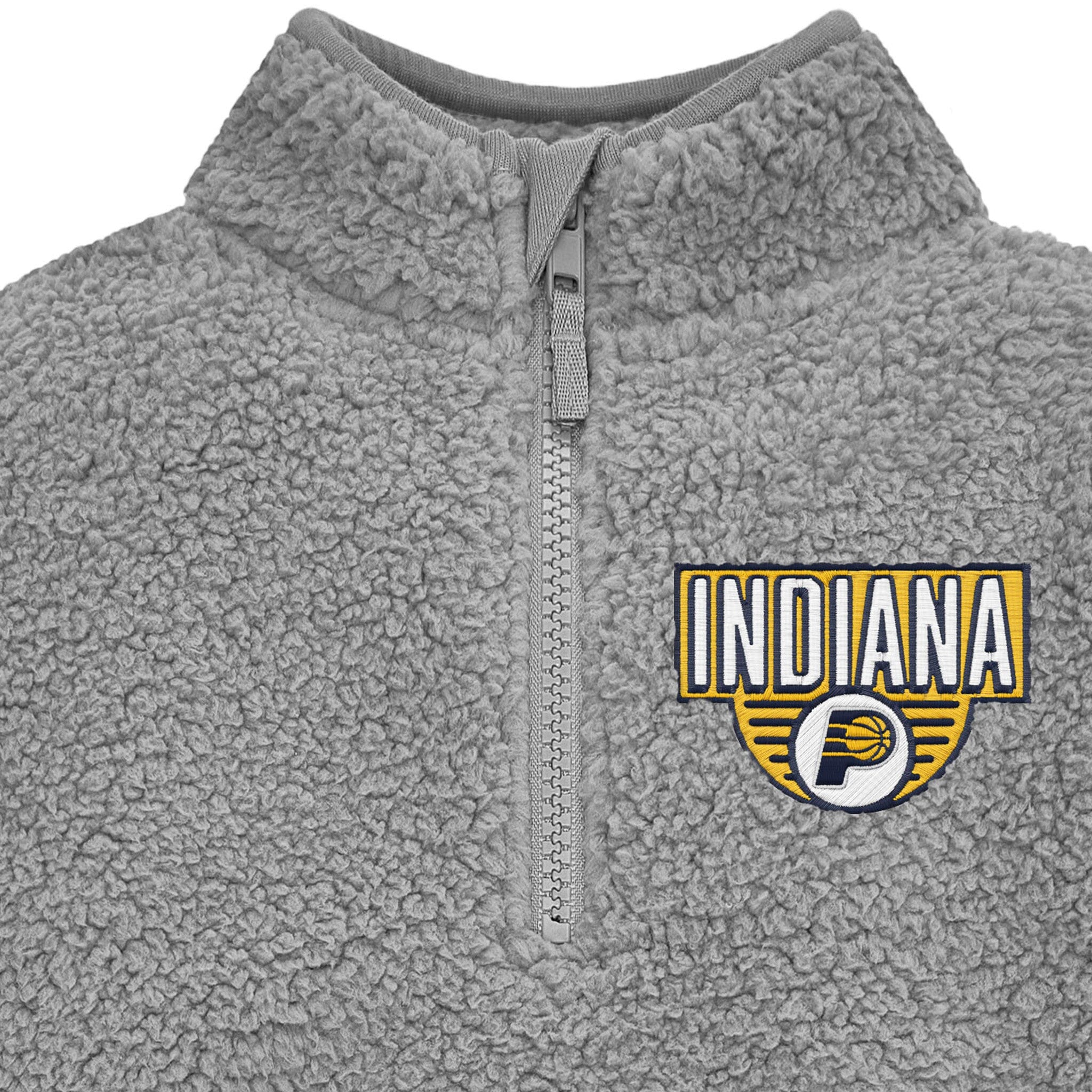 Infant & Toddler Neutral Gray Indiana Pacers Quarter-Zip Pullover - Image 2