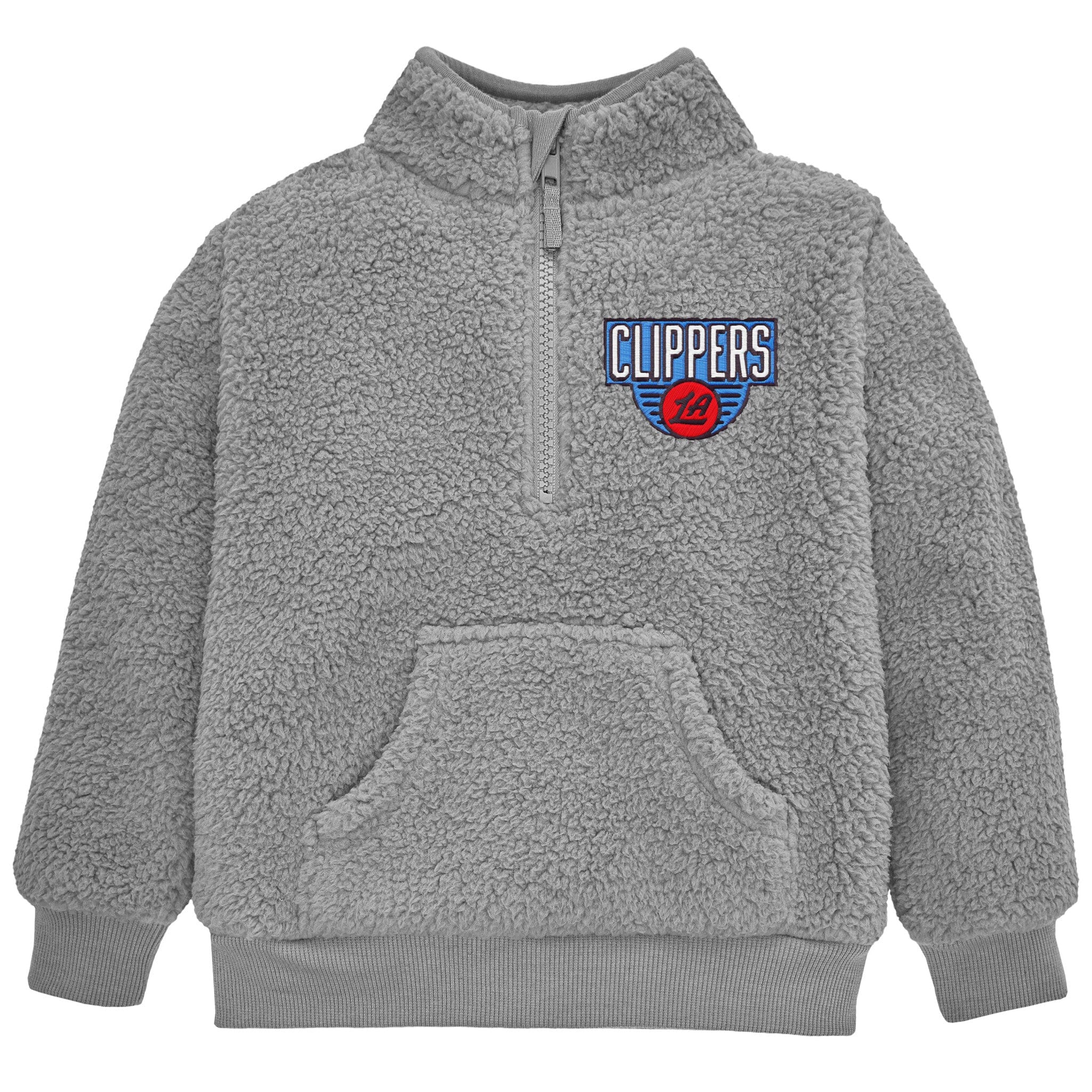 Infant & Toddler Neutral Gray Los Angeles Clippers Quarter-Zip Pullover