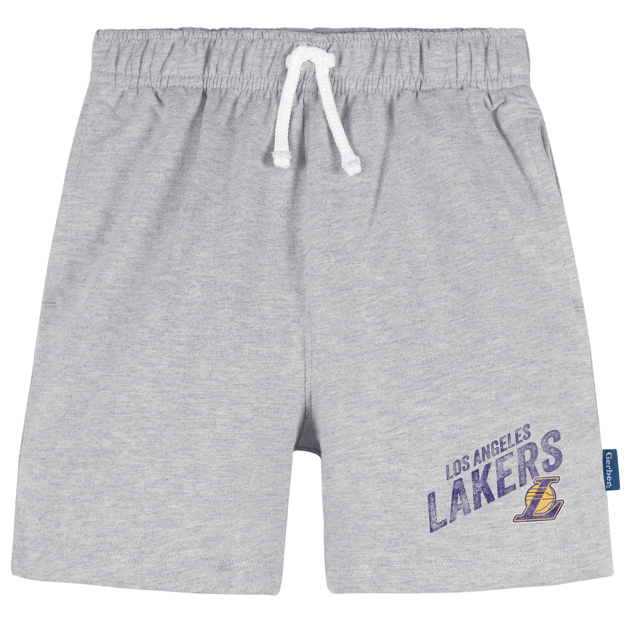 Infant & Toddler Neutral Gray Los Angeles Lakers Shorts