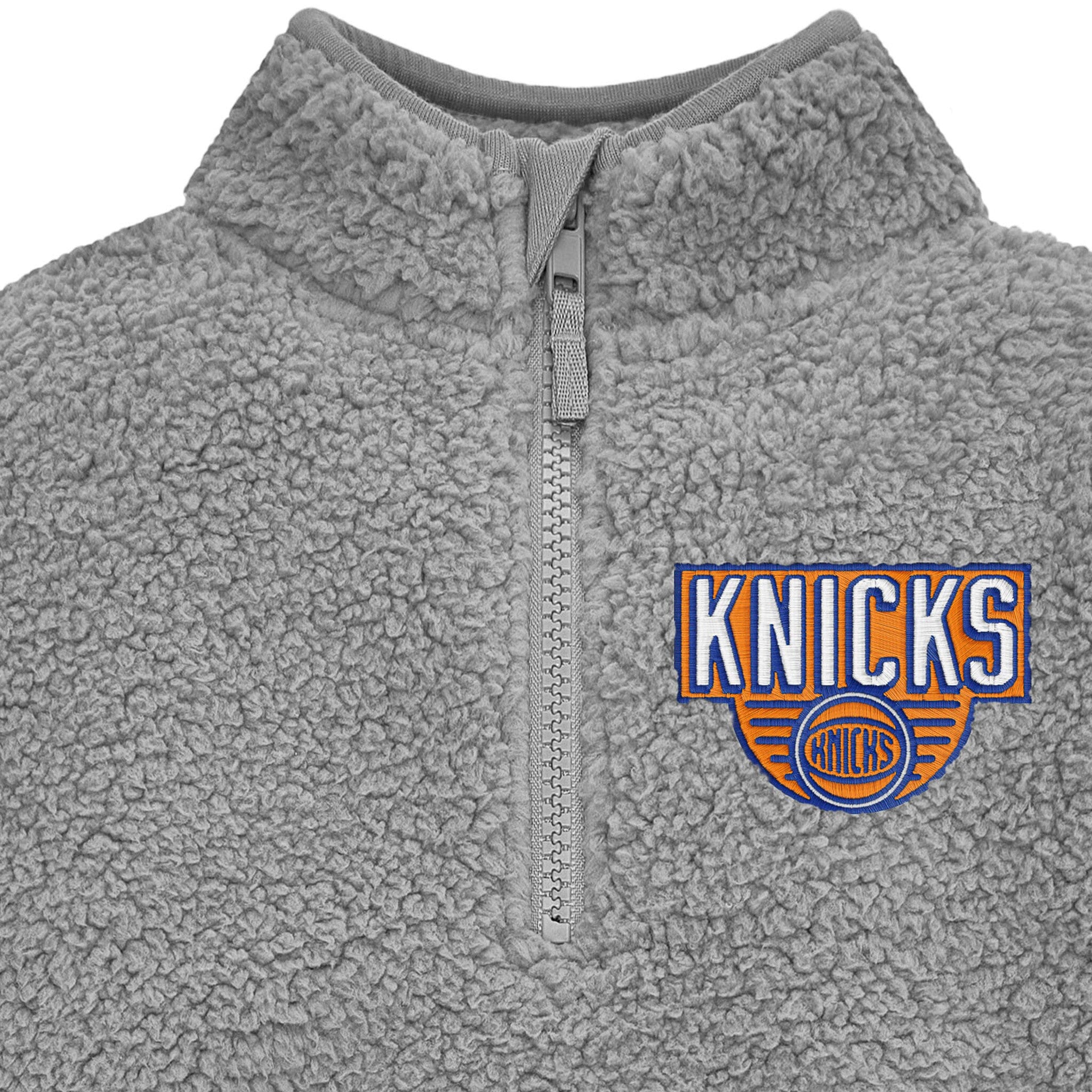 Infant & Toddler Neutral Gray New York Knicks Quarter-Zip Pullover - Image 2