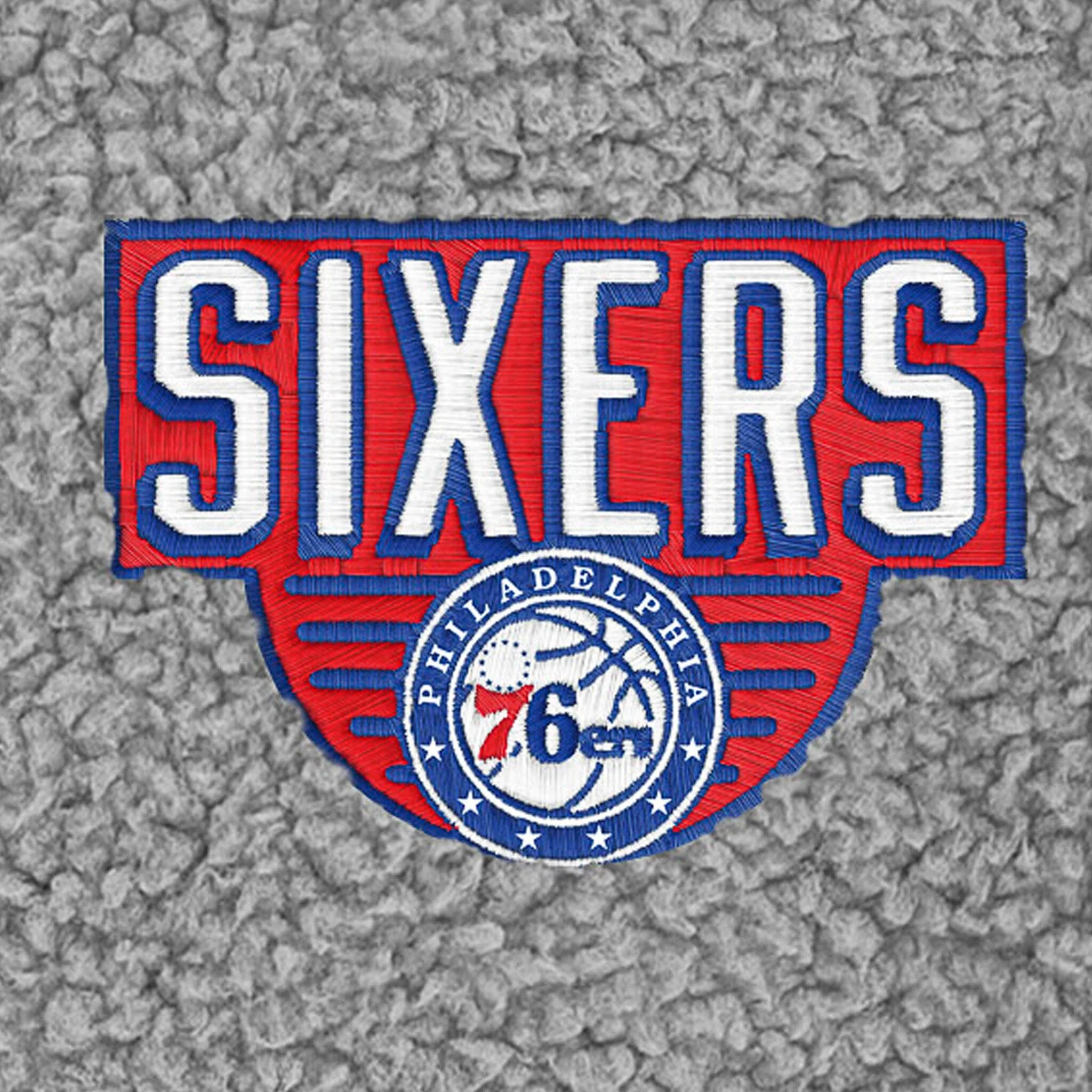 Infant & Toddler Neutral Gray Philadelphia 76ers Quarter-Zip Pullover - Image 3