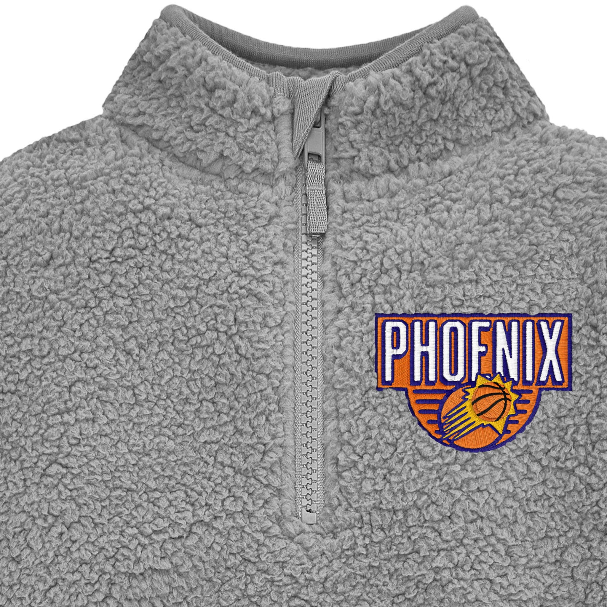 Infant & Toddler Neutral Gray Phoenix Suns Quarter-Zip Pullover - Image 2