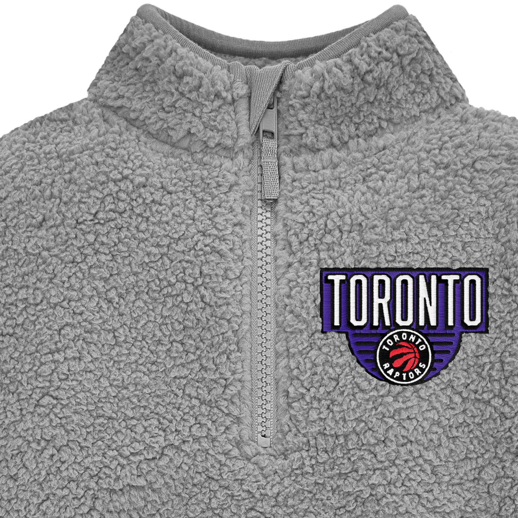 Infant & Toddler Neutral Gray Toronto Raptors Quarter-Zip Pullover - Image 2