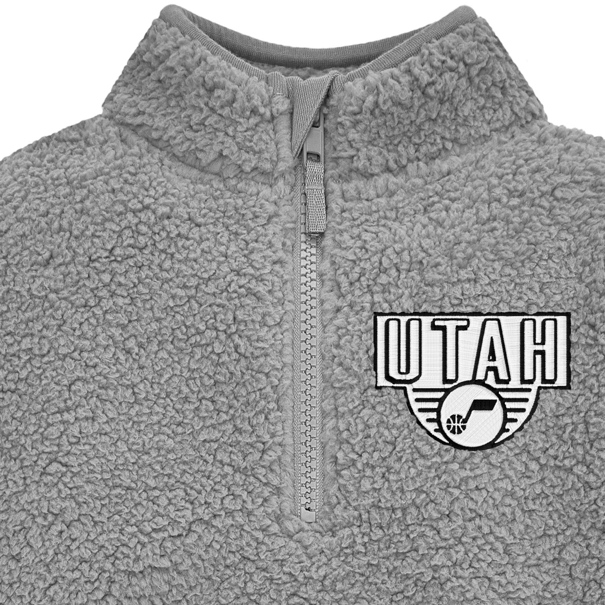 Infant & Toddler Neutral Gray Utah Jazz Quarter-Zip Pullover - Image 2