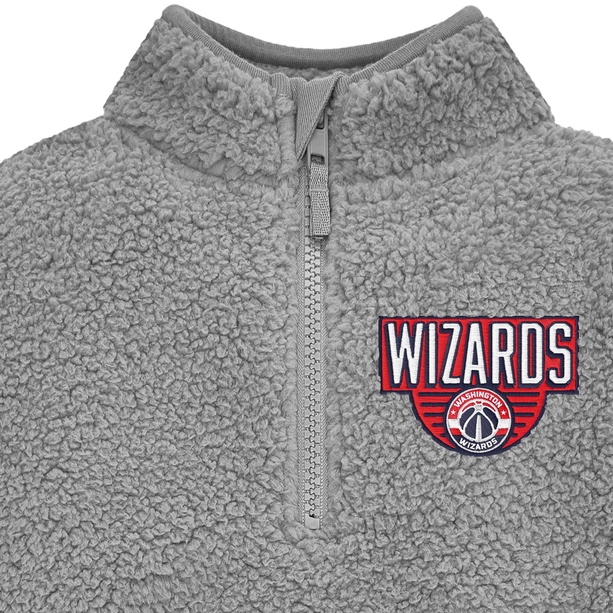 Infant & Toddler Neutral Gray Washington Wizards Quarter-Zip Pullover - Image 2