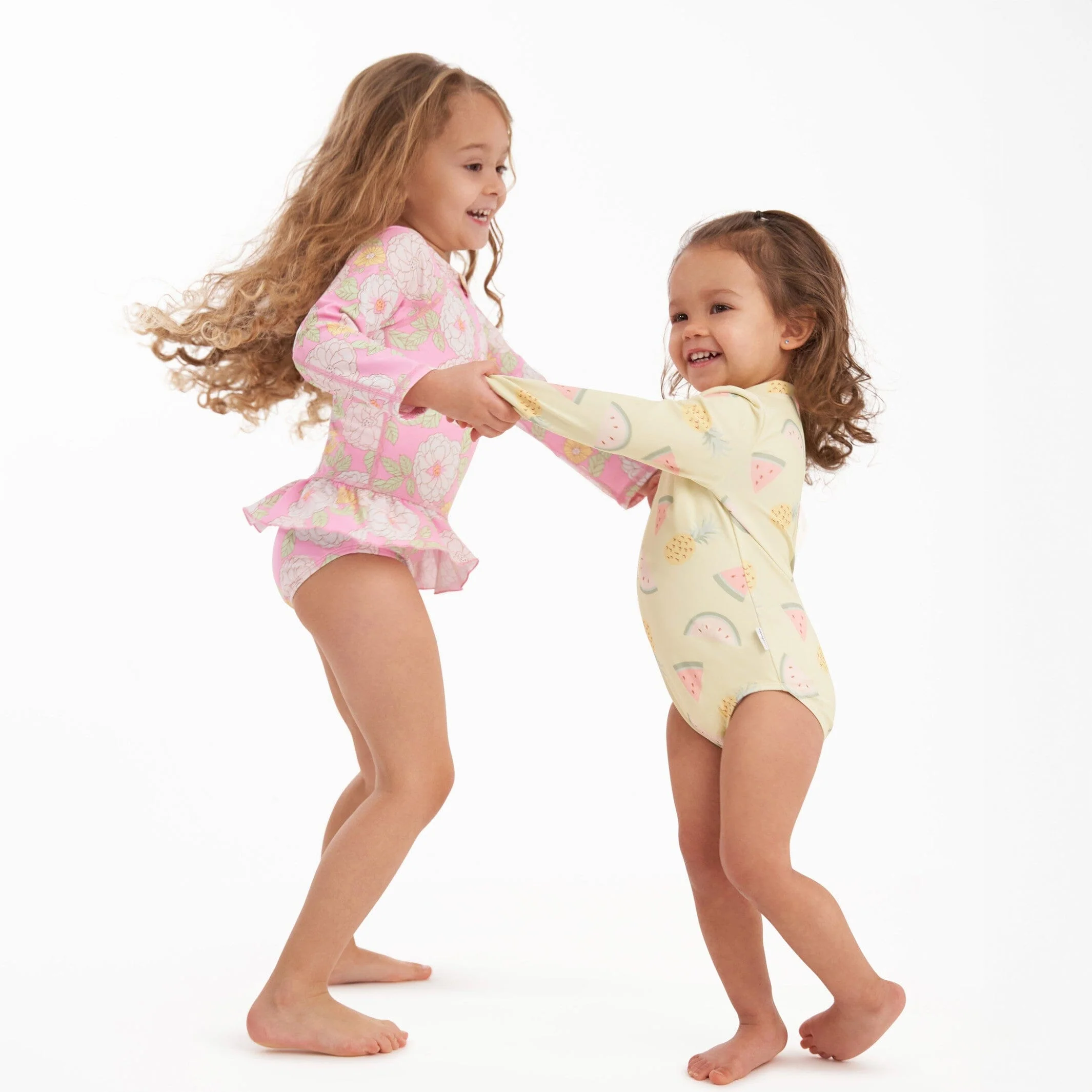 Toddler Girls UPF 50+ Peonies Rash Guard - Image 4