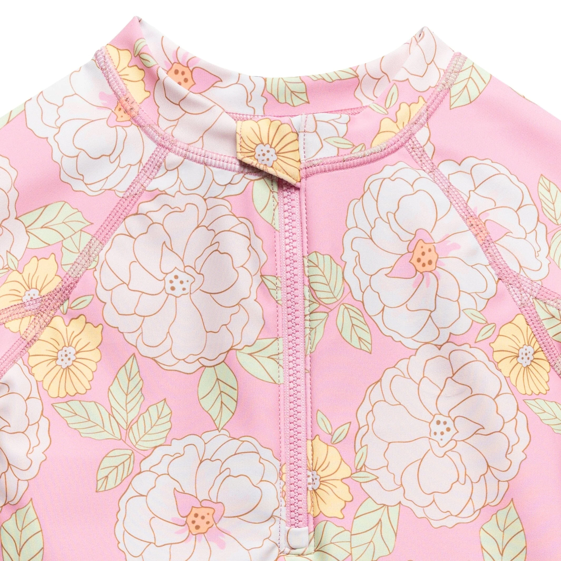 Toddler Girls UPF 50+ Peonies Rash Guard - Image 5