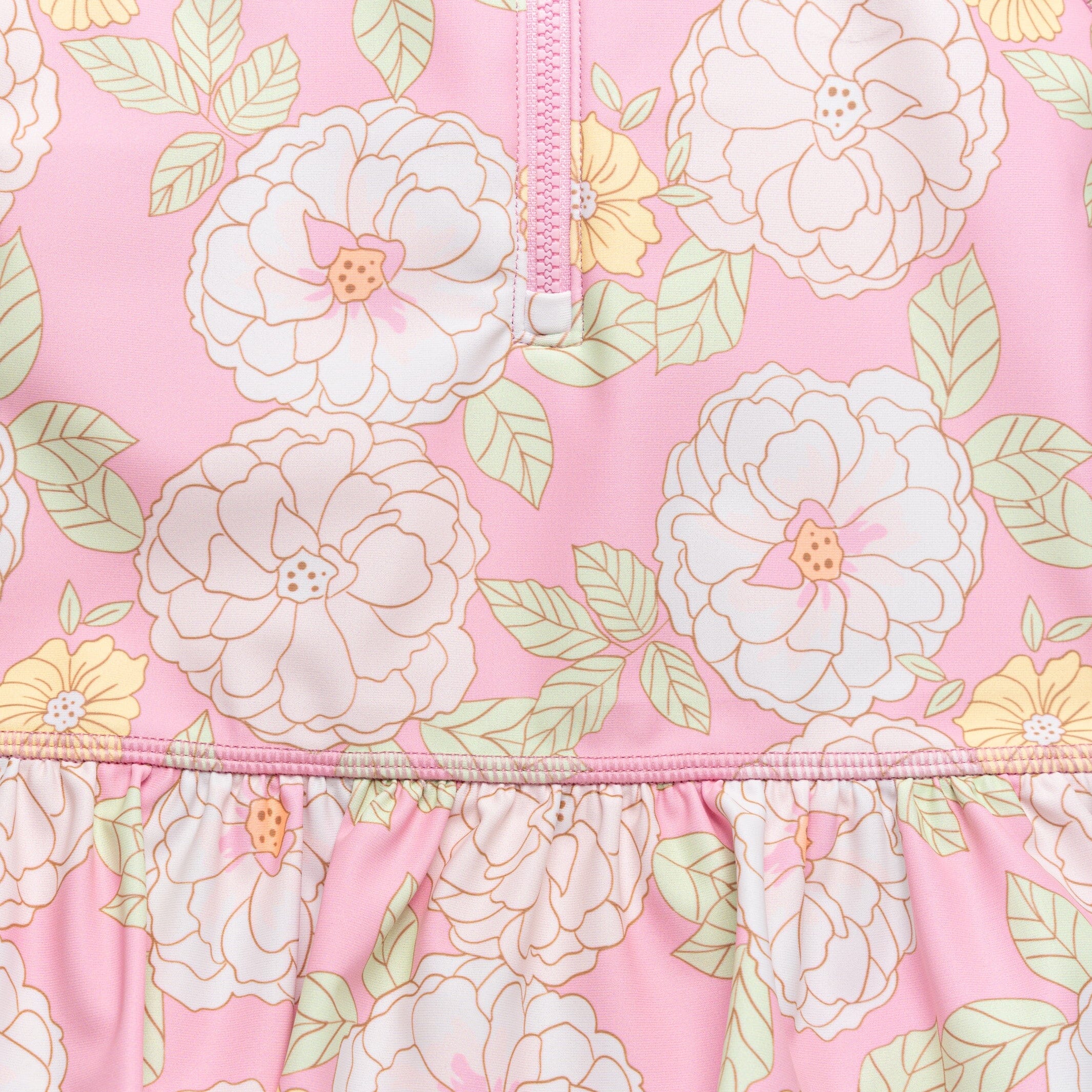 Toddler Girls UPF 50+ Peonies Rash Guard - Image 6