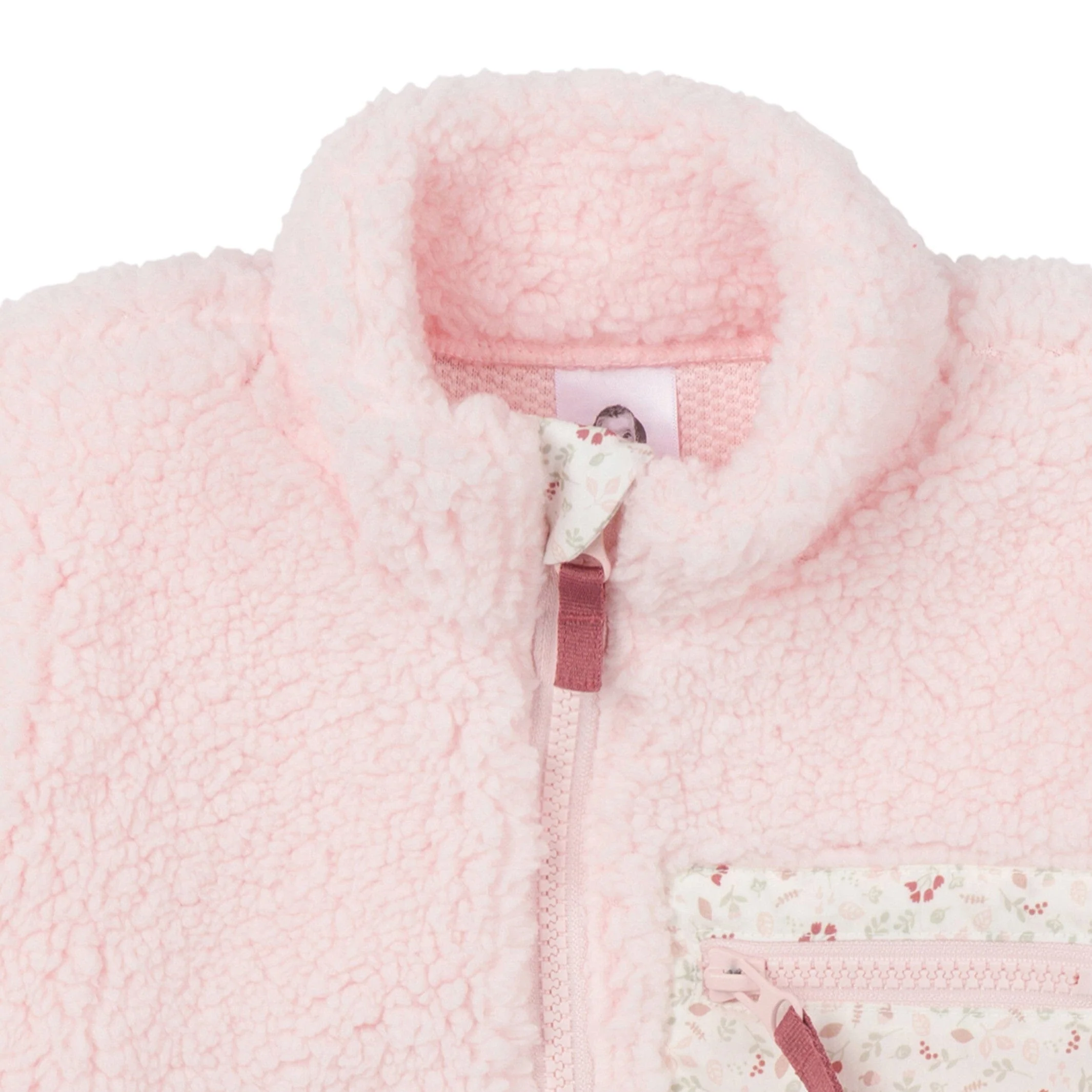 Toddler Girls Pink Sherpa Jacket - Image 2